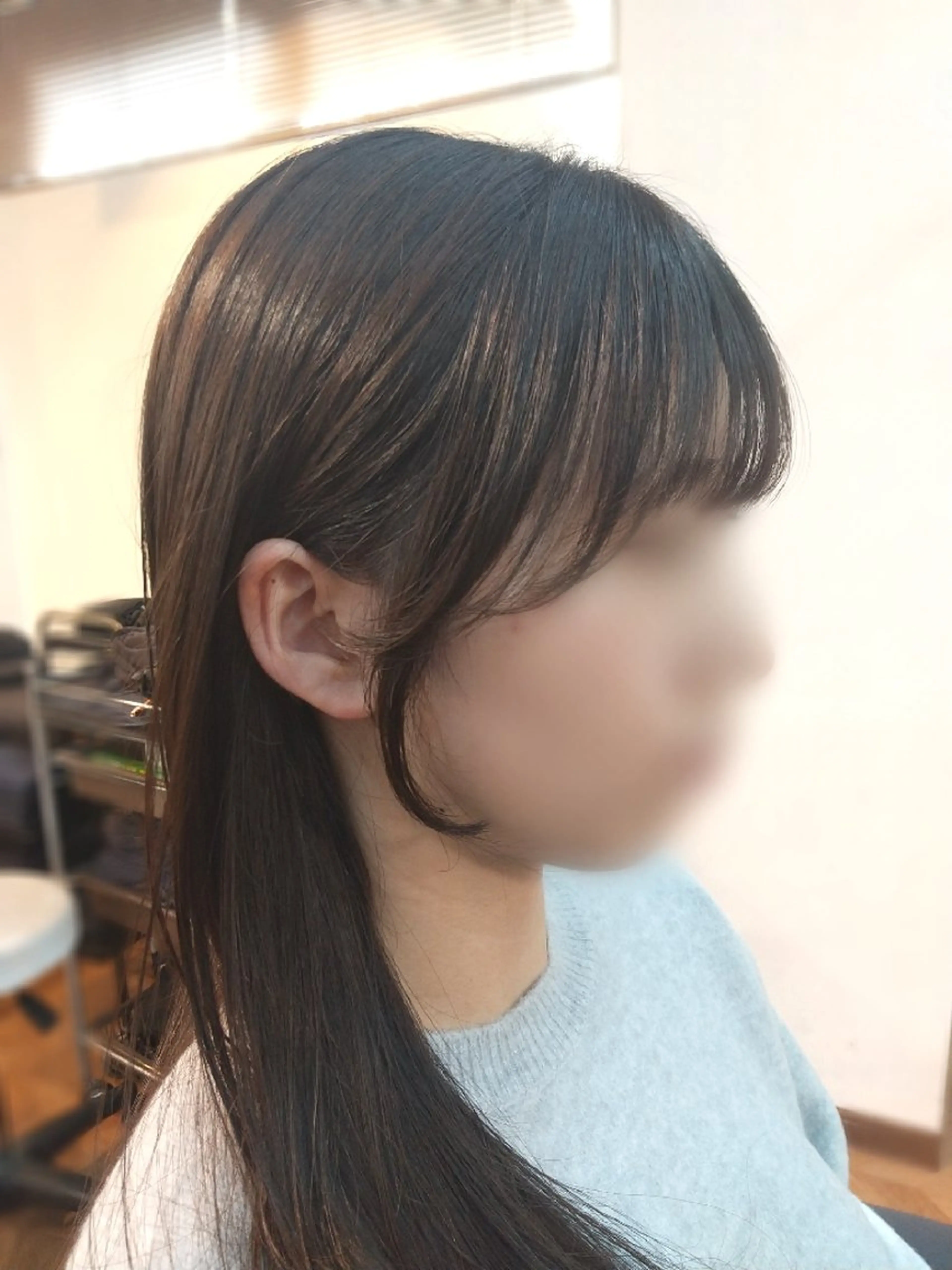 ロング カラー 顔周りカット おくれ毛 久村 奈菜のヘアスタイル