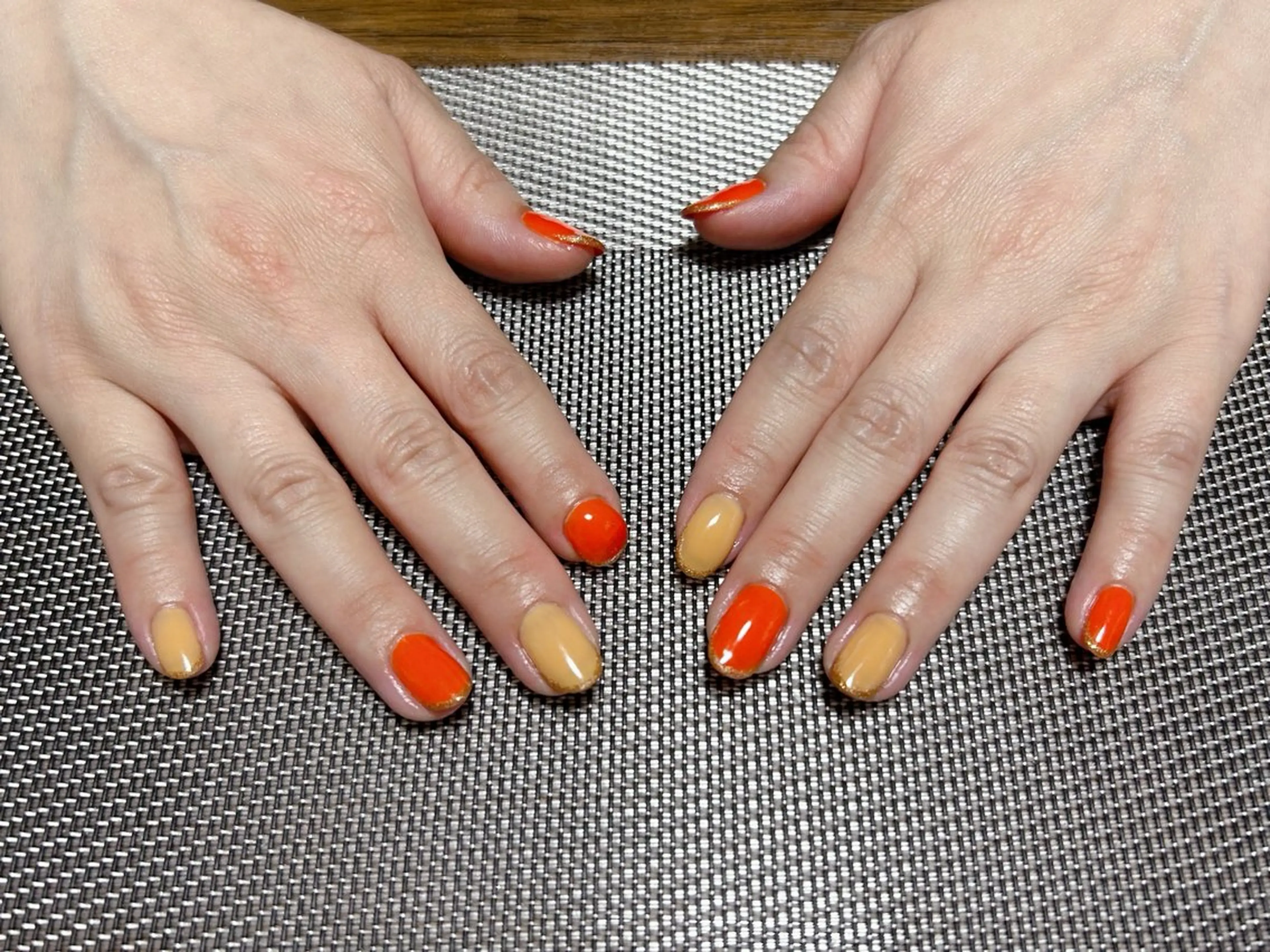 ネイル オレンジ ハンドネイル i nailのネイルデザイン