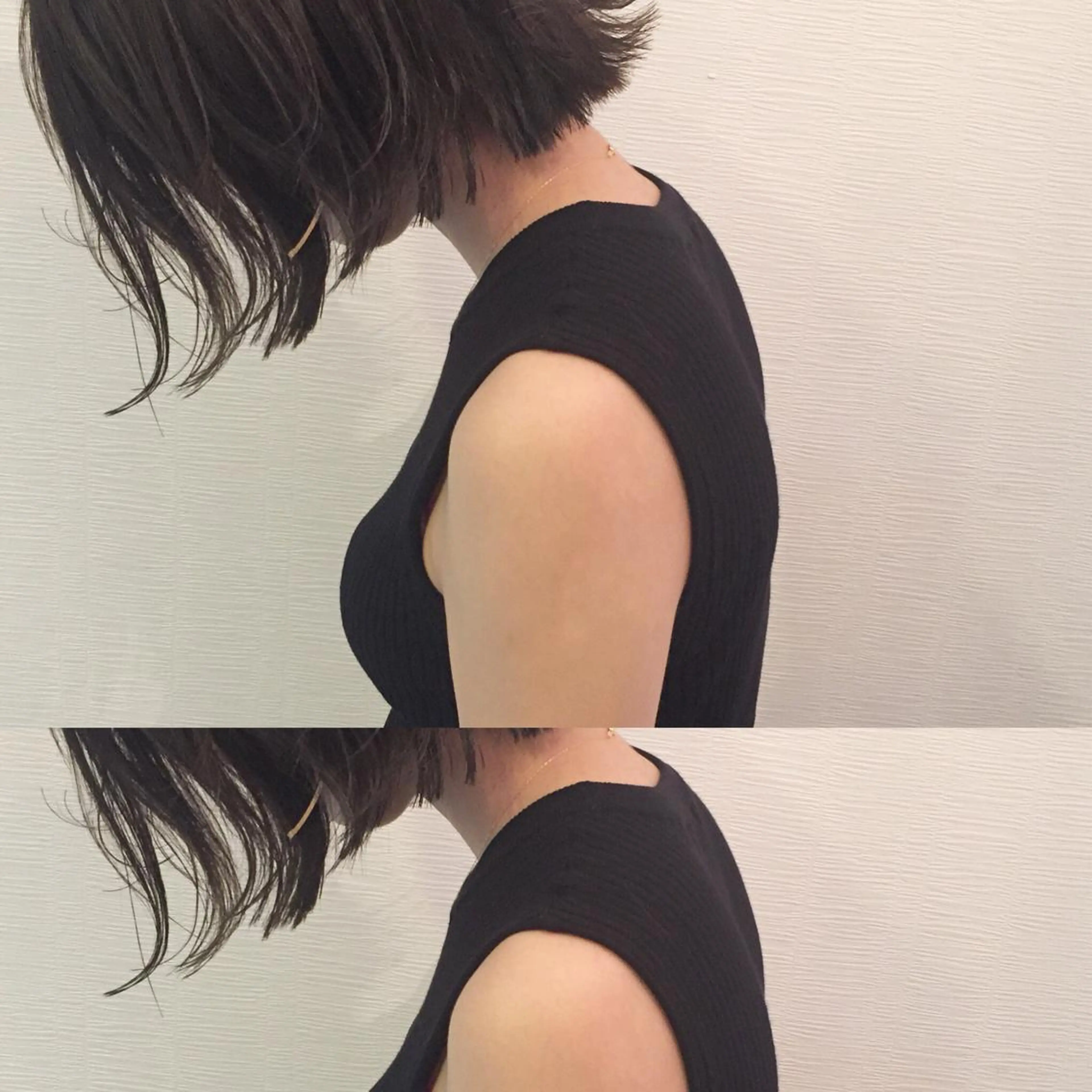 ミディアム カラー 切りっぱなしボブ グレージュ ハイライトカラー ボブ ハイライト カット ヘアカラー トリートメント toiro by lien hair atelier所属・池田 真由美のヘアスタイル