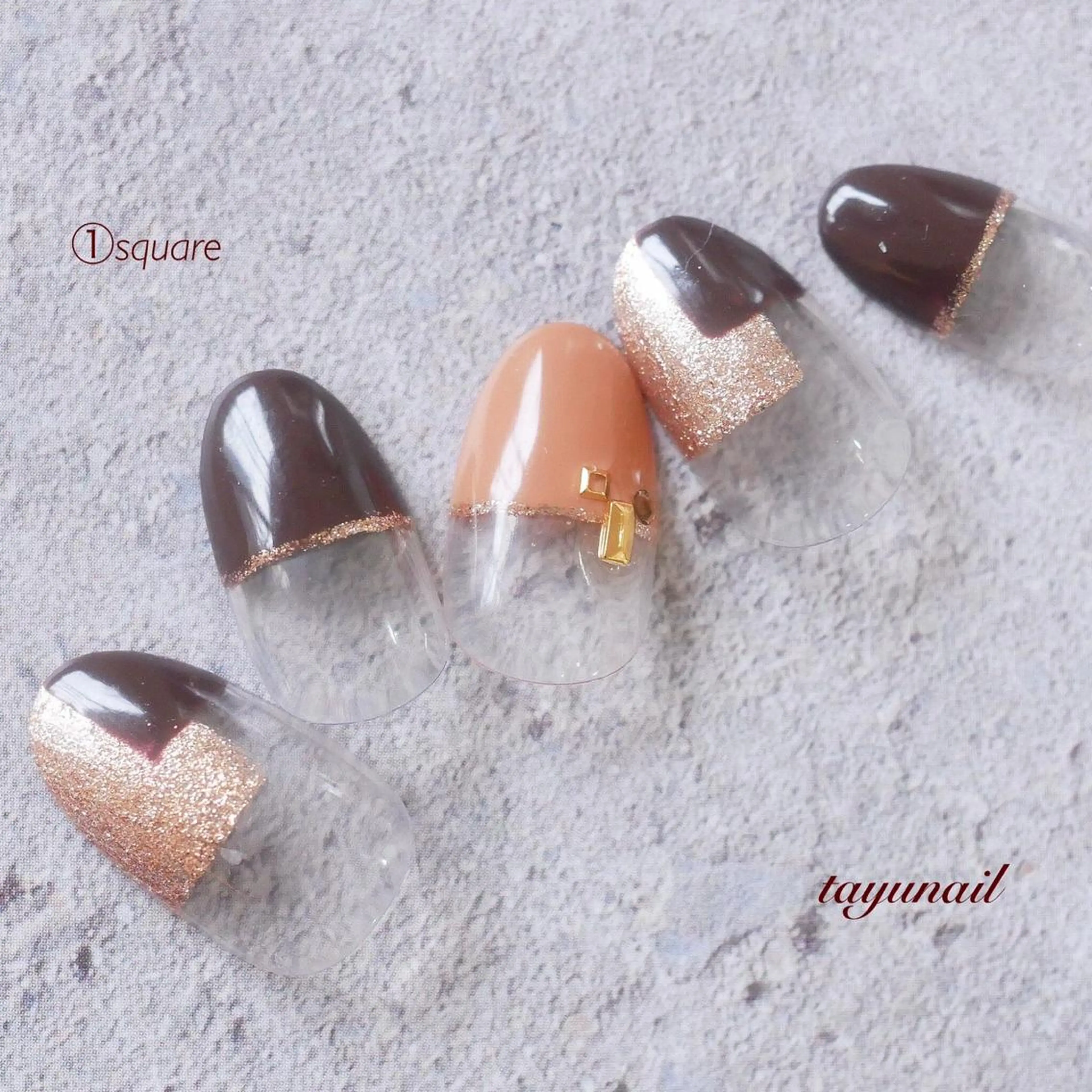 ネイル アートネイル ブルー フレンチネイル ジェルネイル ワンカラーネイル ネイルサロン・ネイルスクール　たゆnail所属・ネイルサロン 【たゆnail】のネイルデザイン