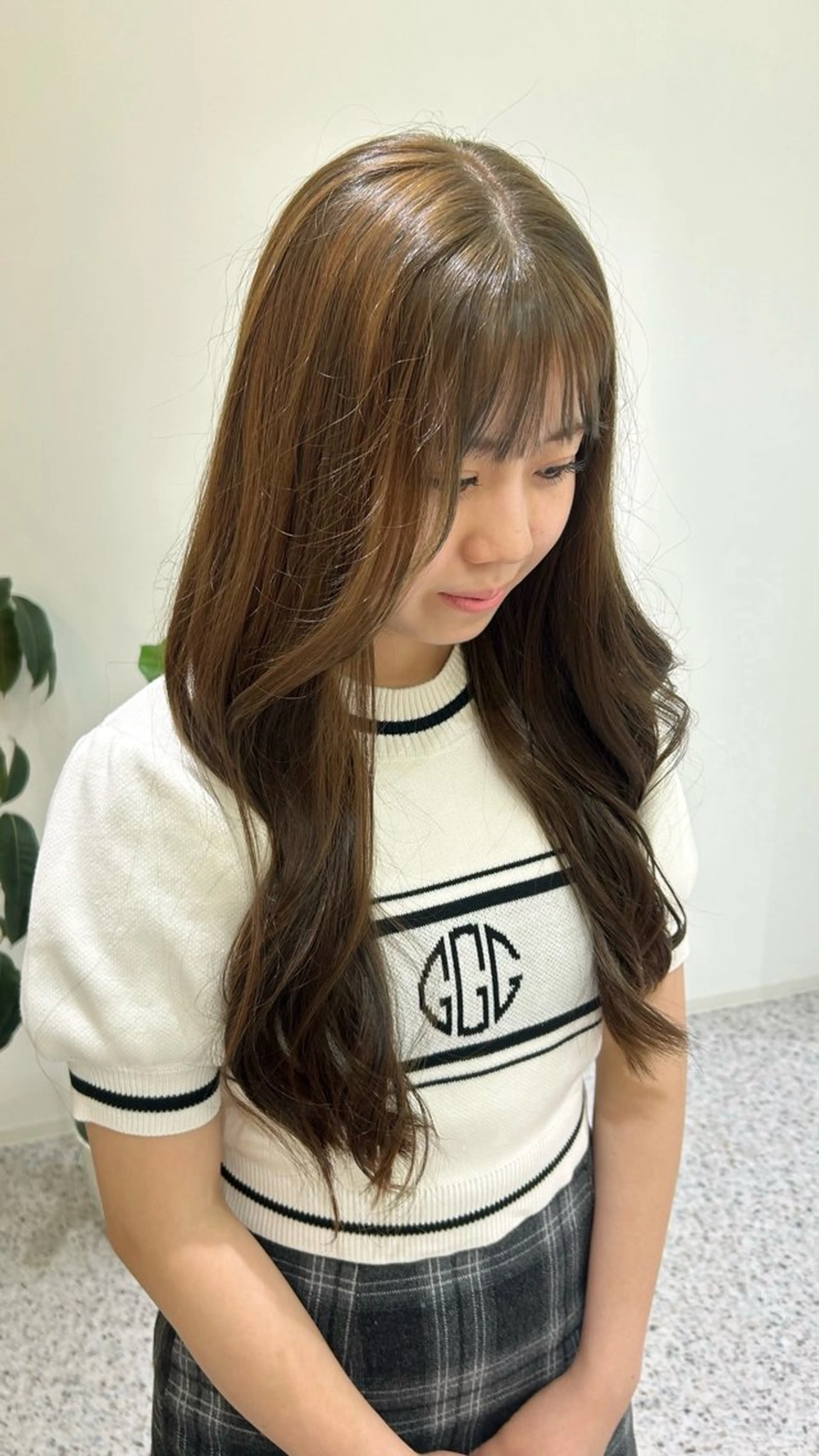 ロング カラー cher. 熊谷衣織のヘアスタイル