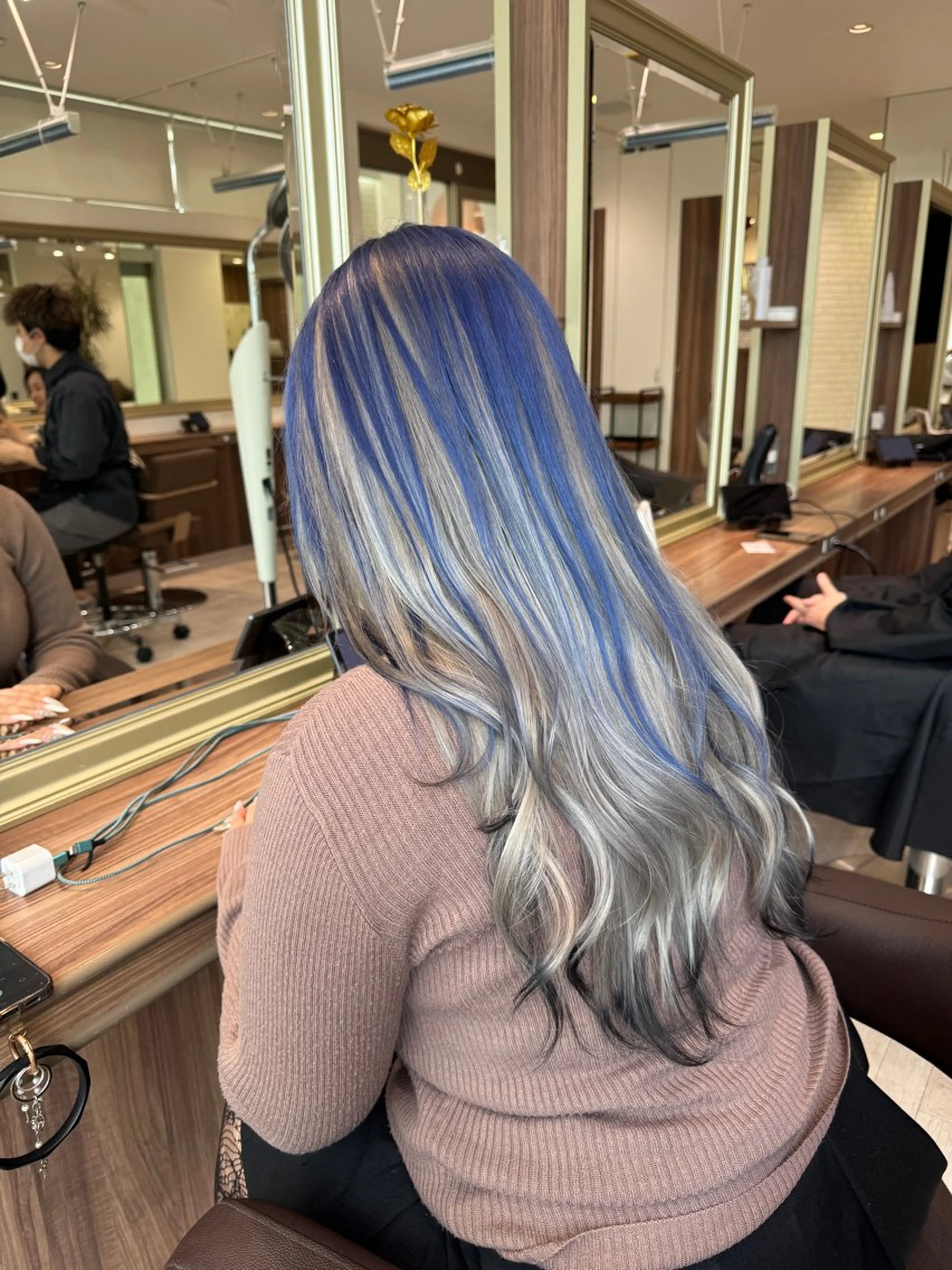 ロング カラー ヘアカラー Re:st所属・Miyavi/カラー ショートボブのヘアスタイル