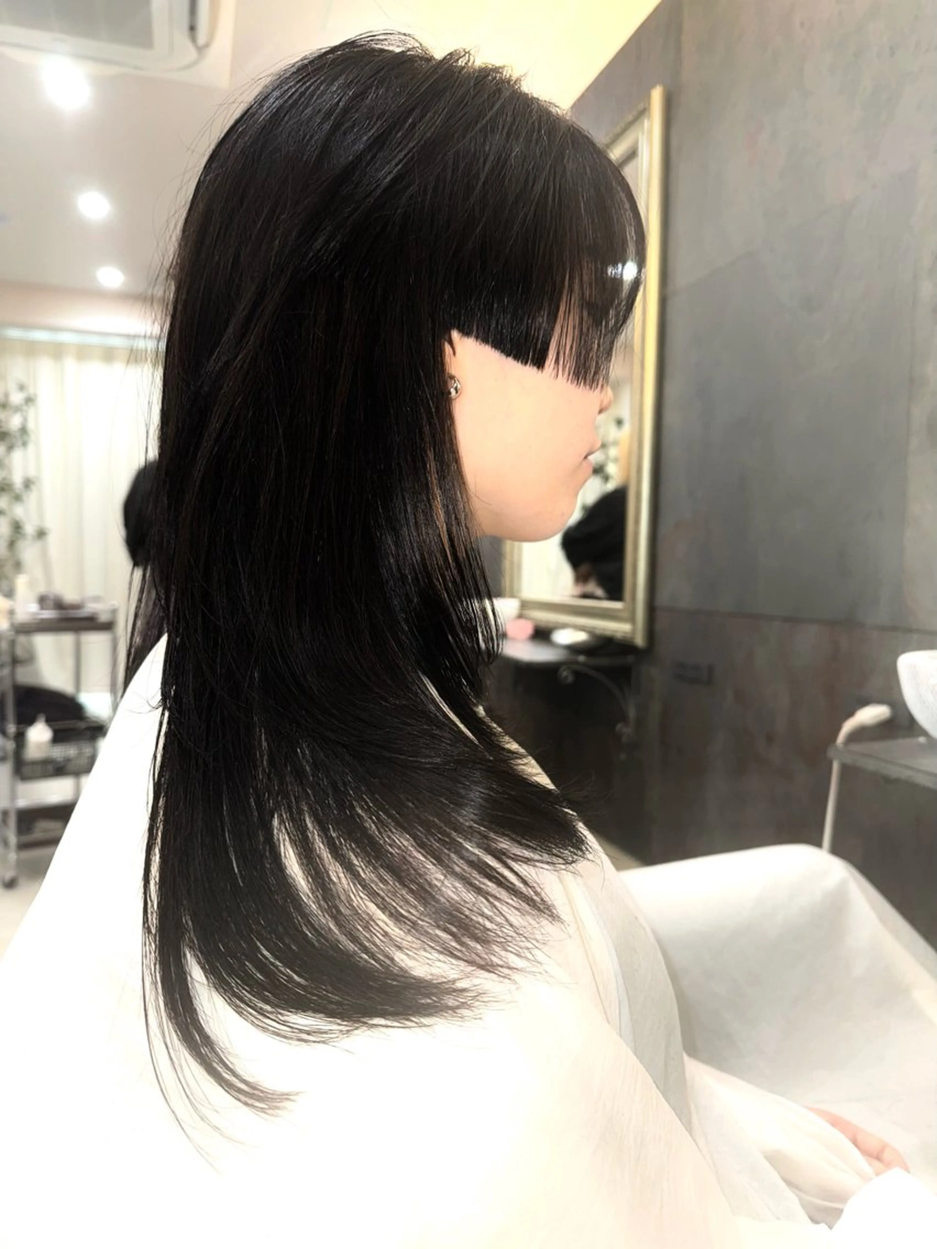 セミロング 姫カット レイヤーカット カット トリートメント ハイトーン/レイヤー /ウルフ⭐️永田⭐️のヘアスタイル