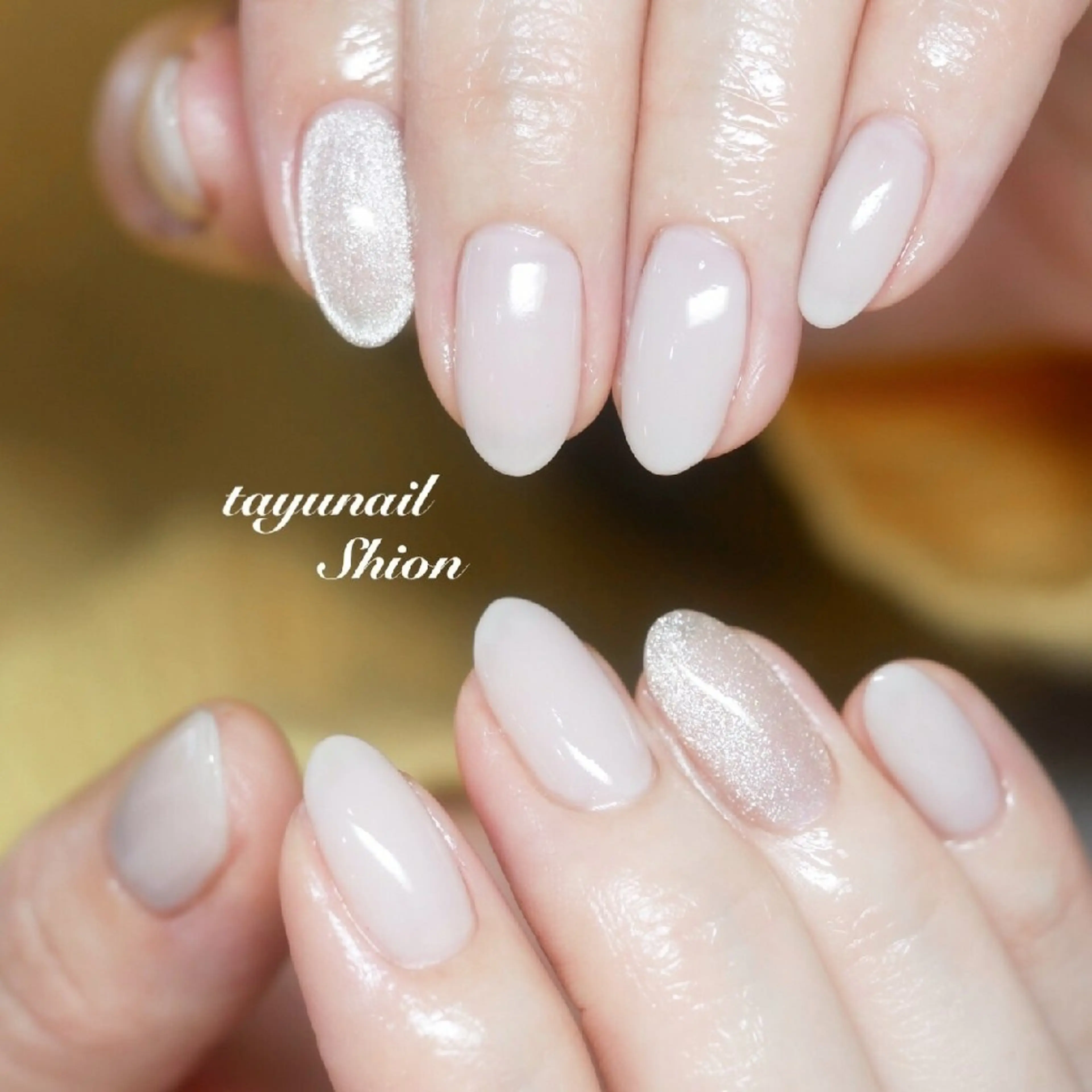 ネイル ジェルネイル キラキラネイル マグネットネイル ワンカラーネイル パラジェル ネイルサロン・ネイルスクール　たゆnail所属・ネイルサロン 【たゆnail】のネイルデザイン