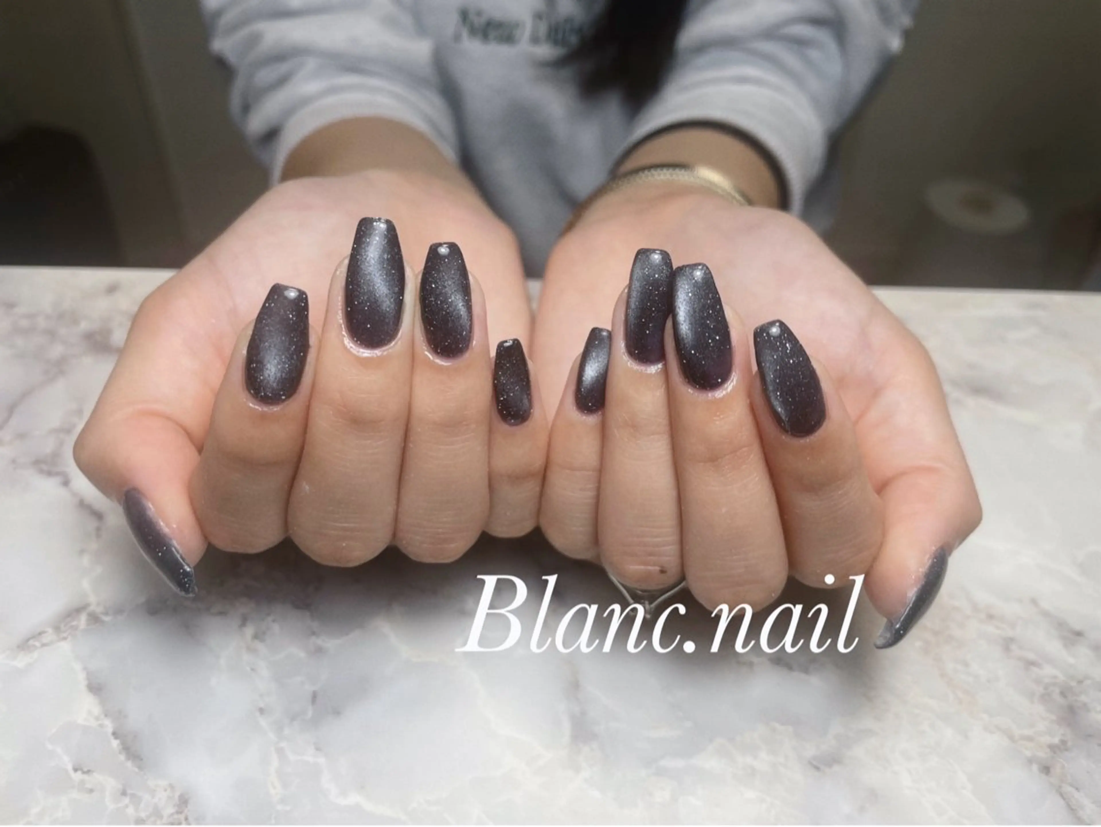 ネイル フラッシュネイル ジェルネイル マグネットネイル ニュアンスネイル パラジェル ハンドネイル BLANCEnail所属・BLANCnail yuuのネイルデザイン