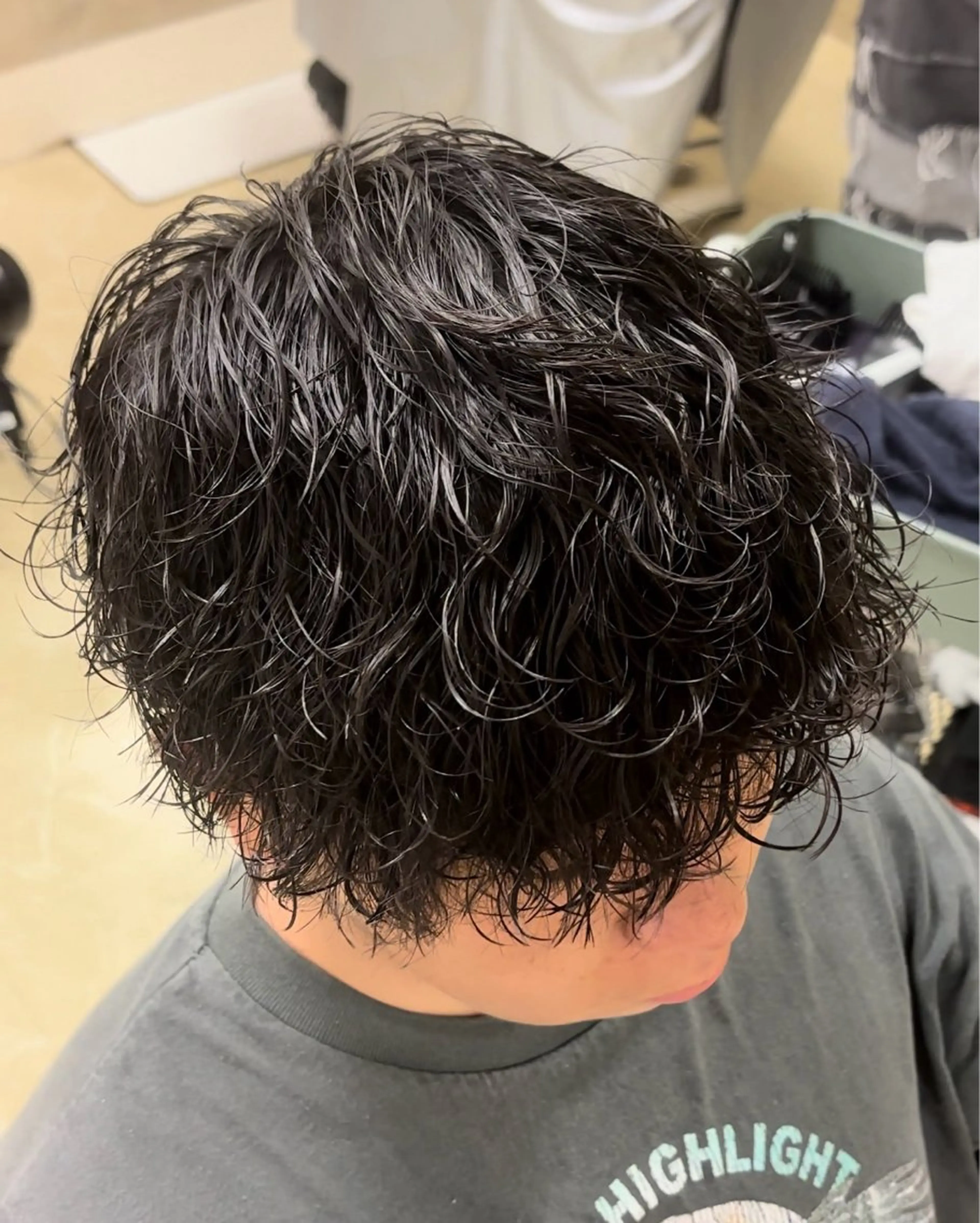 ショート パーマ カット パーマ トリートメント 会社で浮かない ビジネスヘア/心斎橋のヘアスタイル