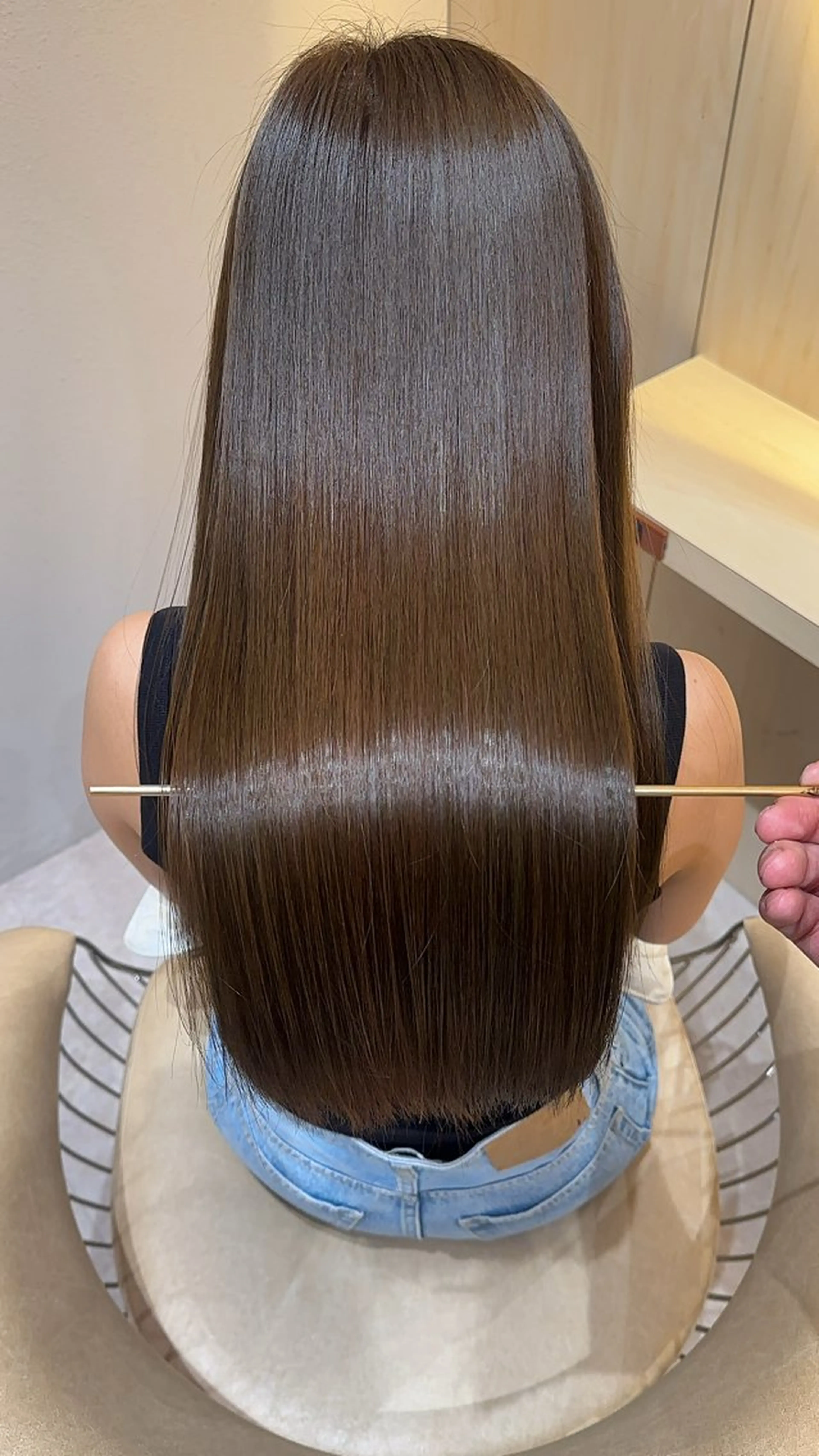 ロング カラー カット ヘアカラー 縮毛矯正 レイヤー❣️縮毛矯正 川村利幸のヘアスタイル