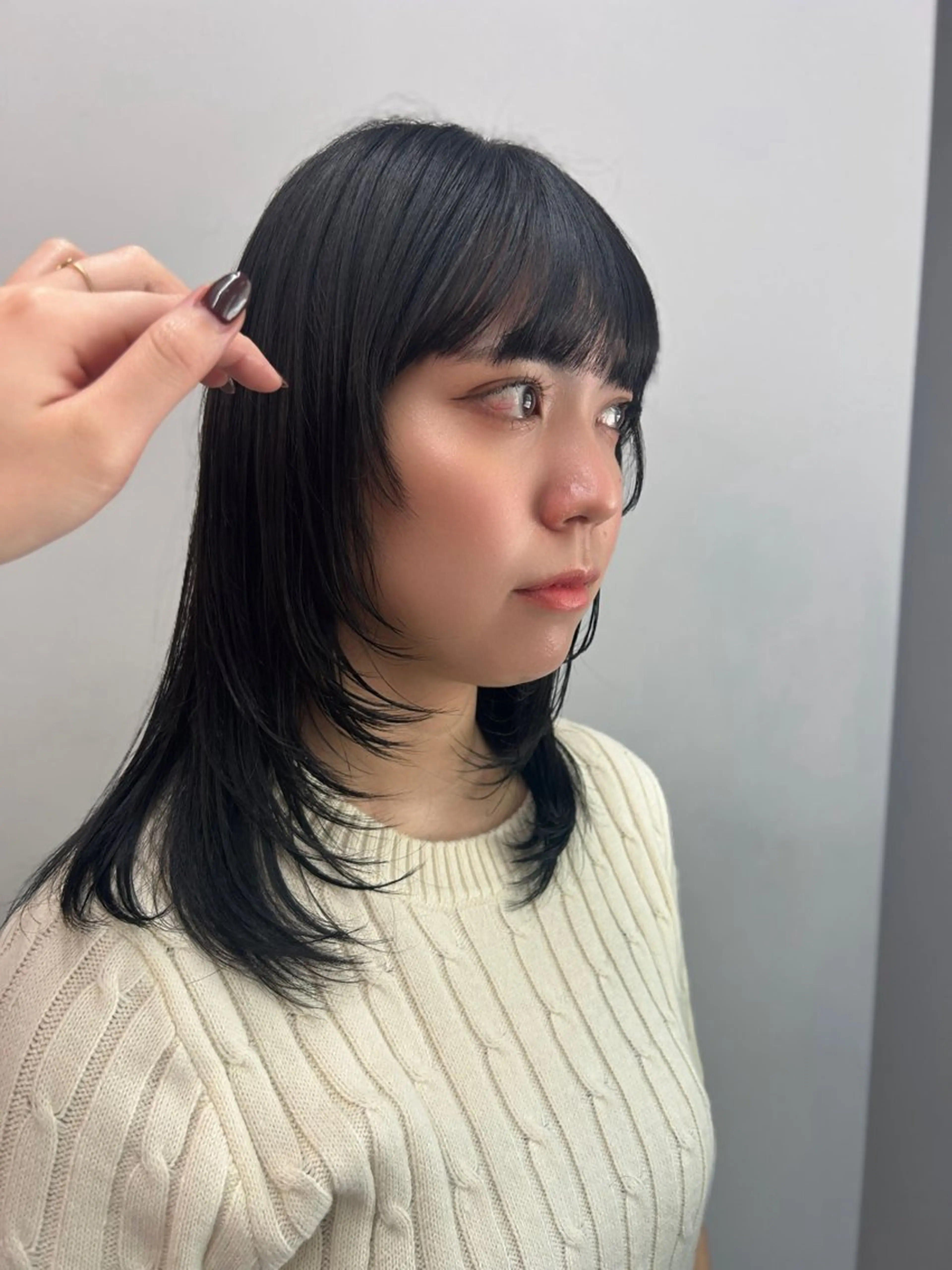 セミロング カラー カット ヘアカラー ROCCOeast Rukaのヘアスタイル