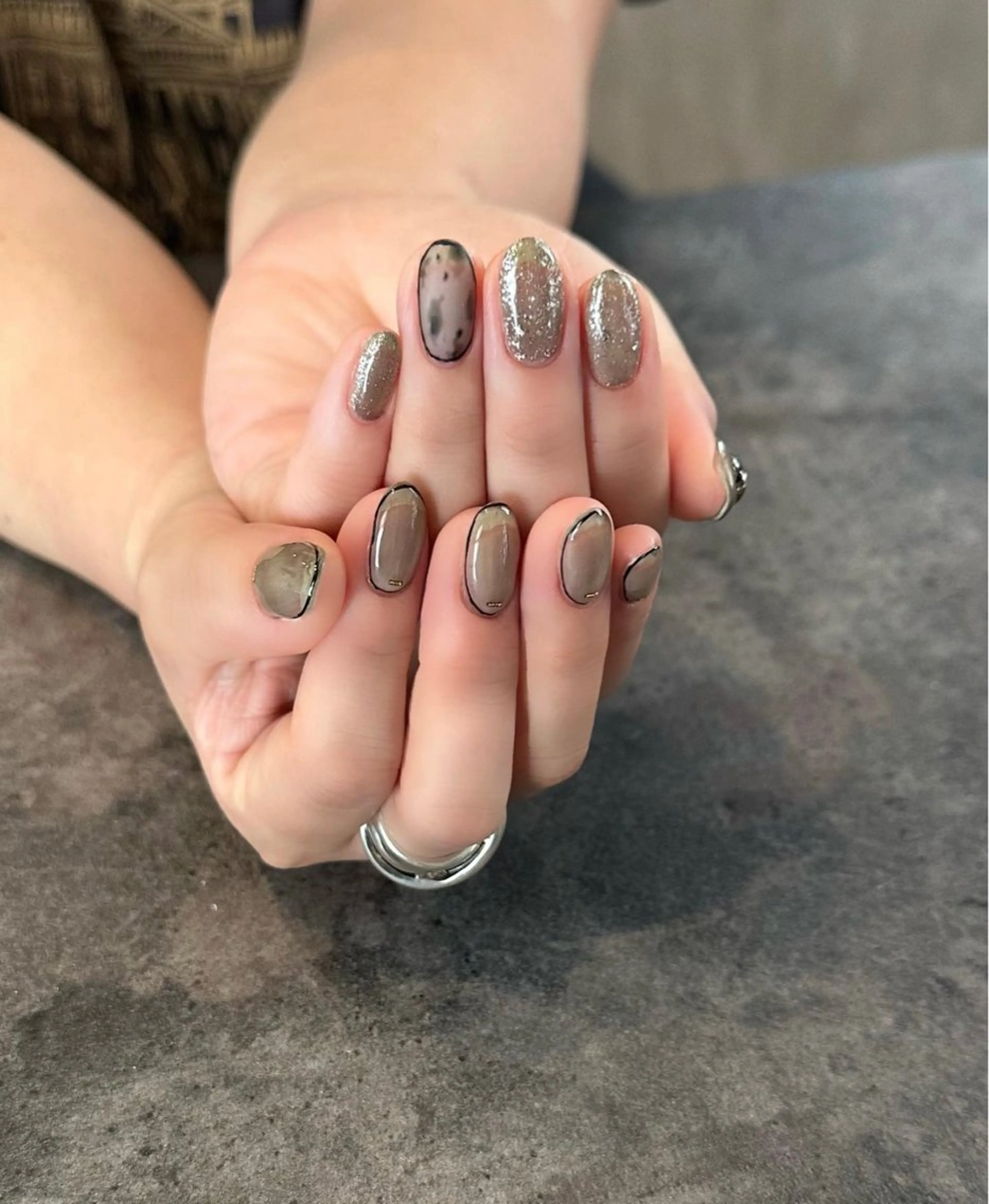 ネイル フラワーネイル 大理石ネイル(マーブル) ニュアンスネイル シンプルネイル 夏ネイル nail salon amanoのネイルデザイン