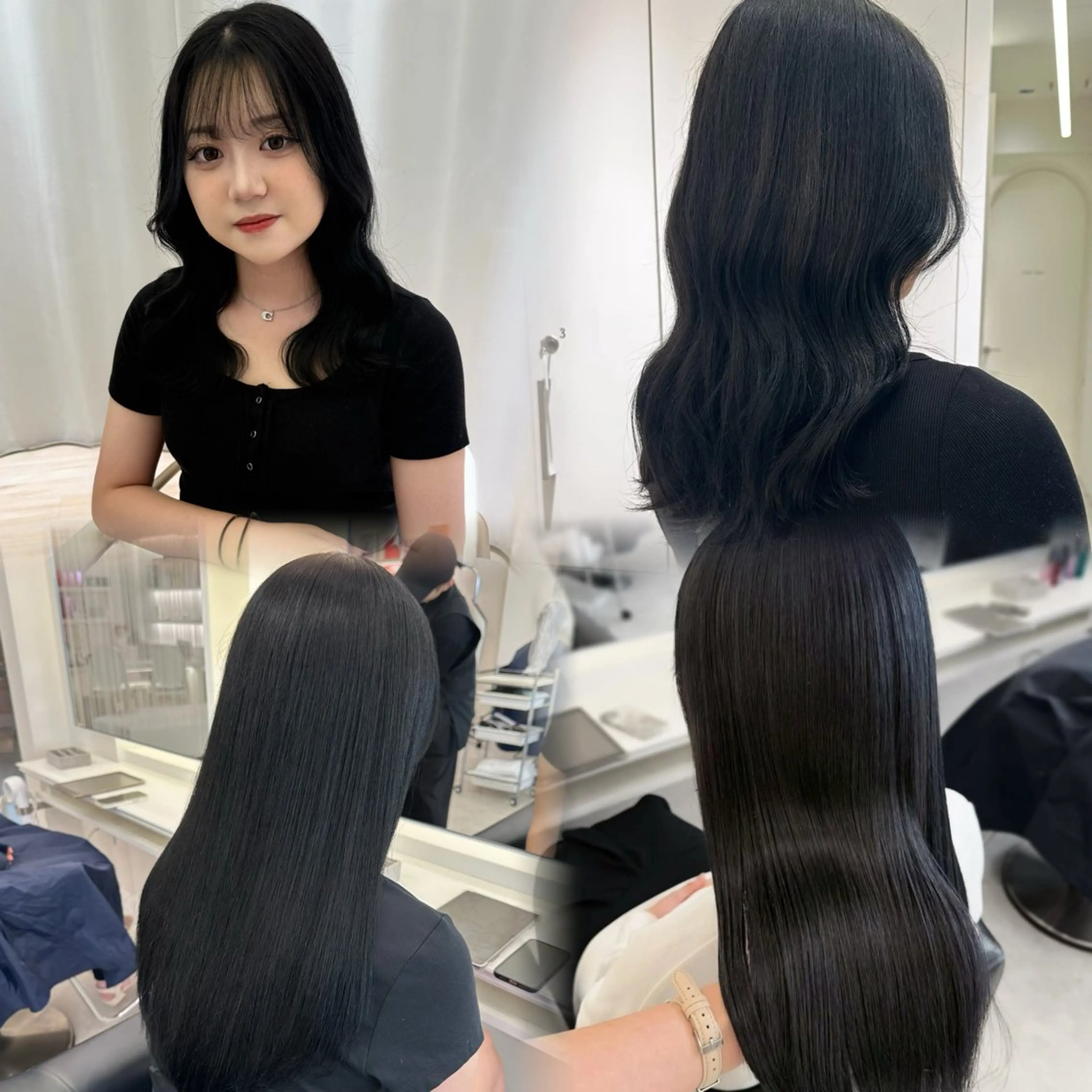 ロング カラー ヘアカラー トリートメント Parve Mix 森 美遥🇰🇷🩶のヘアスタイル