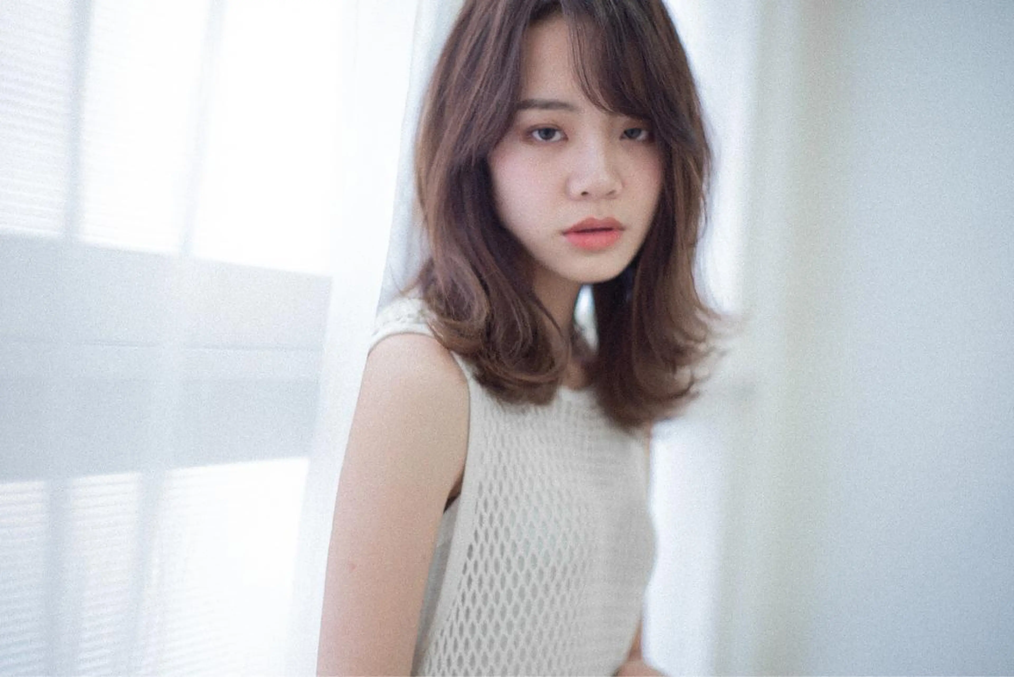 セミロング カット 縮毛矯正 トリートメント シンタニナオト /梅田茶屋町のヘアスタイル