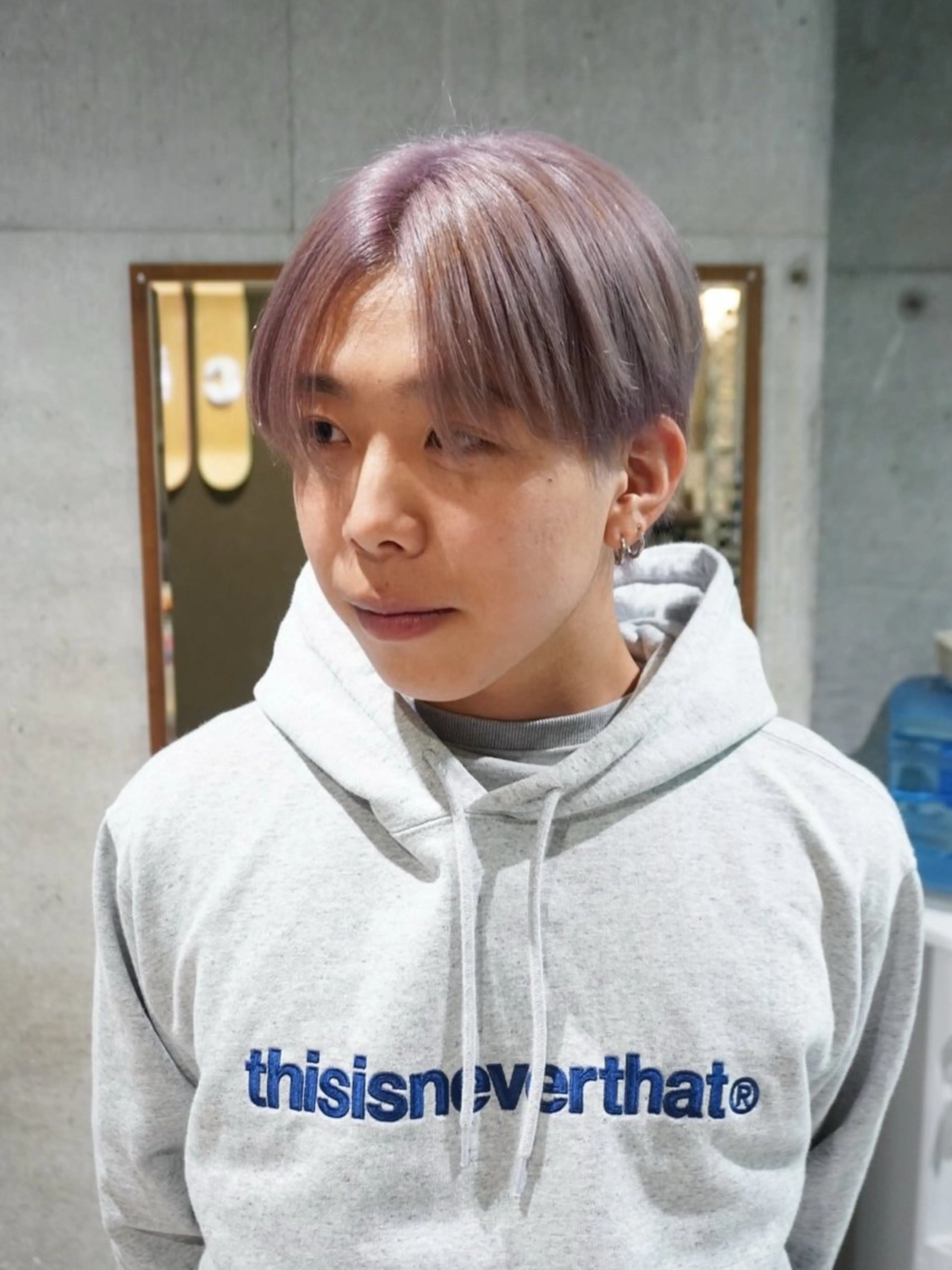 カラー メンズ ピンクカラー カット ヘアカラー cime所属・小林実愛/ ハイトーン/心斎橋/のヘアスタイル