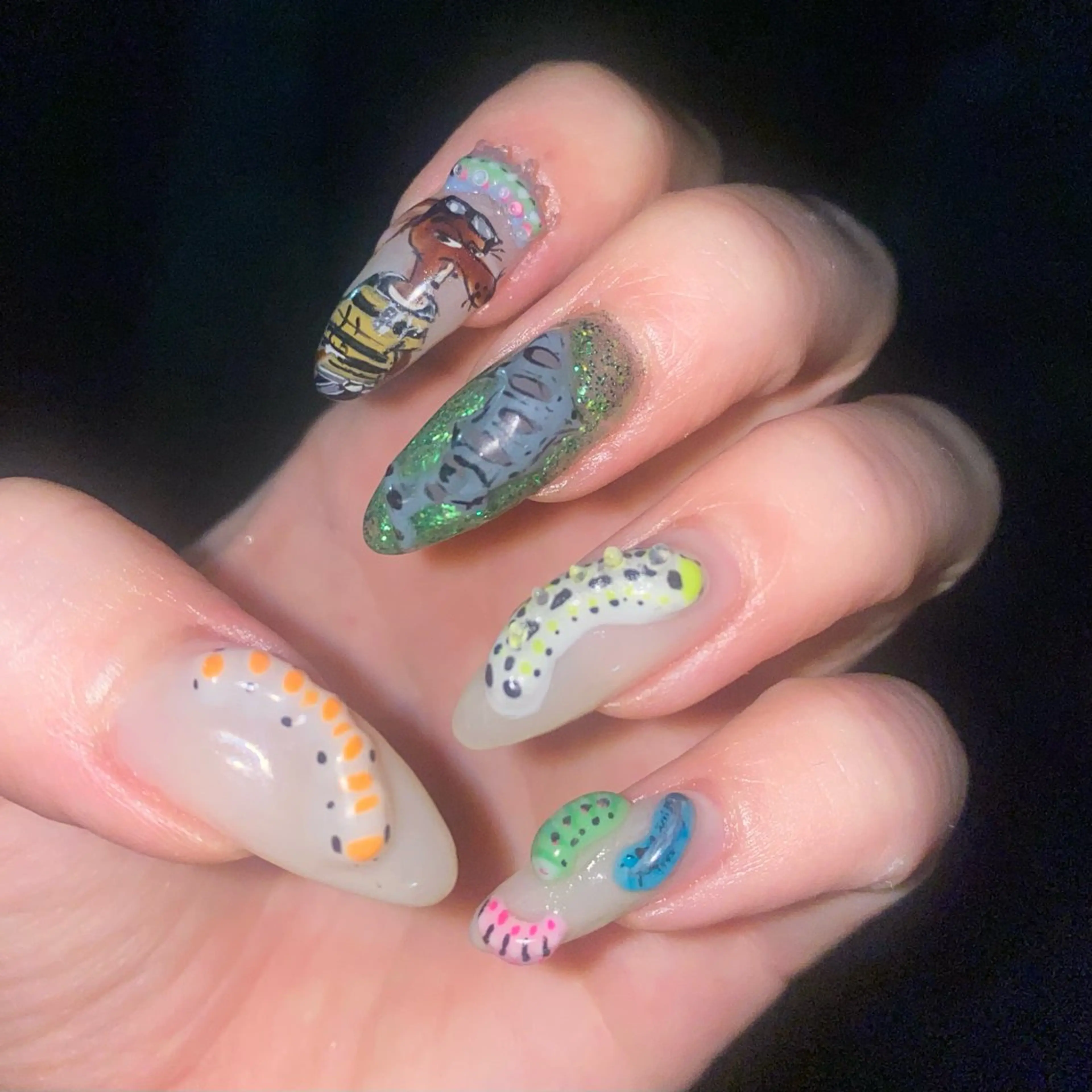 ネイル ハンドネイル フットネイル nano/きもかわ nail🐬🫧のネイルデザイン