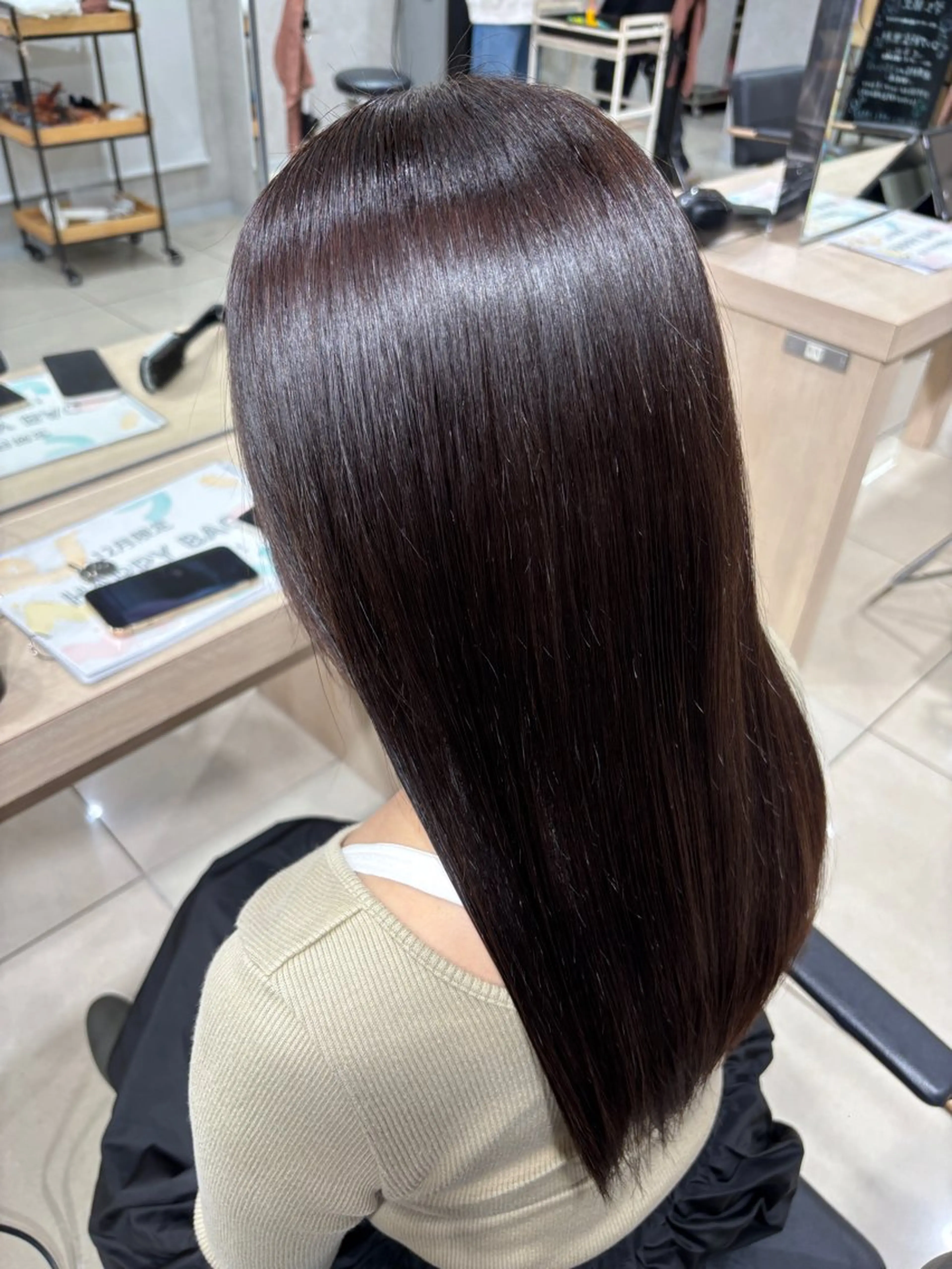 ロング カラー ブラウンカラー 🍒カラー/縮毛🍒 こばるのヘアスタイル