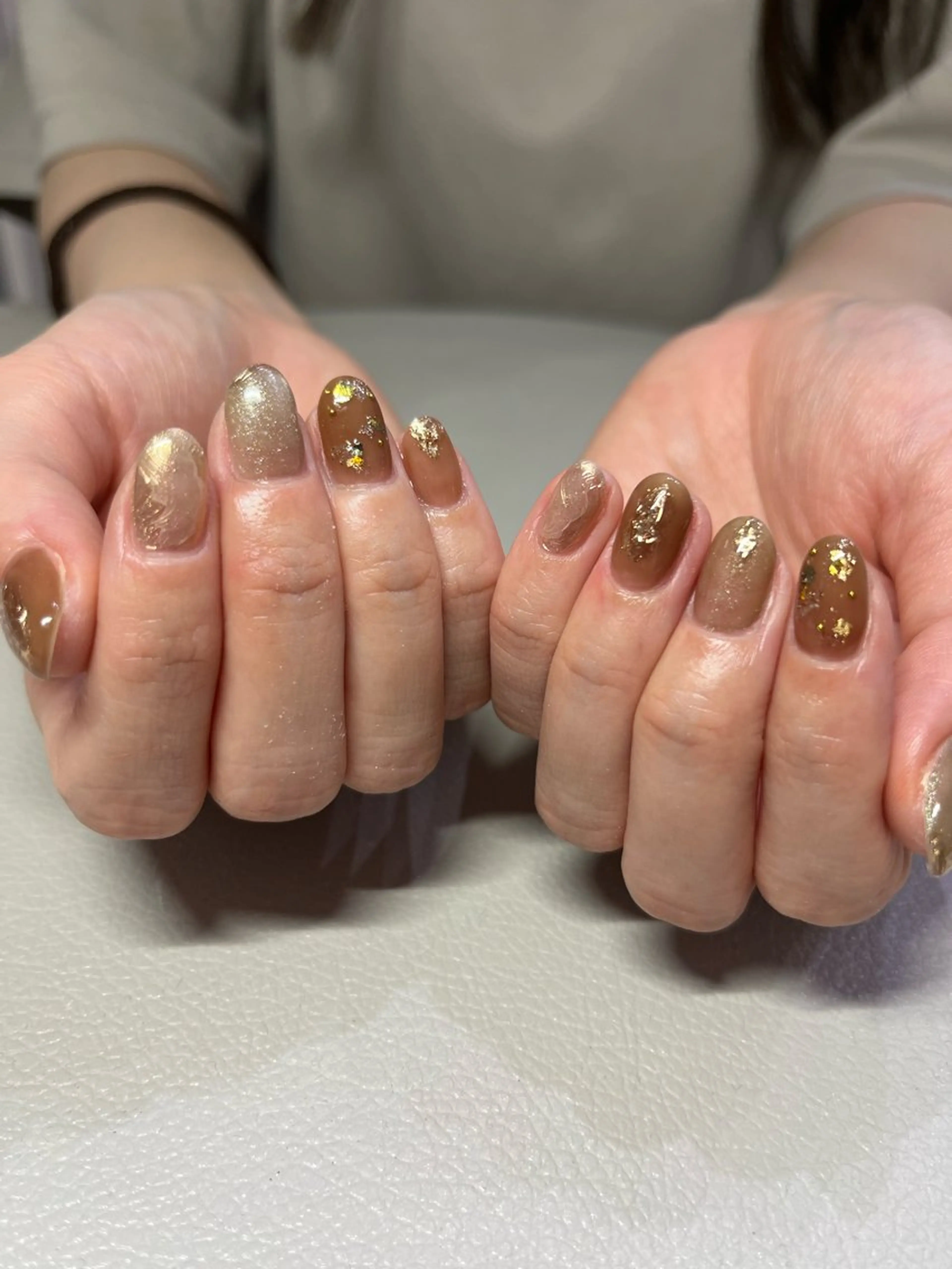 ネイル ハンドネイル Ray. ちゅるん系ニュアンスのネイルデザイン