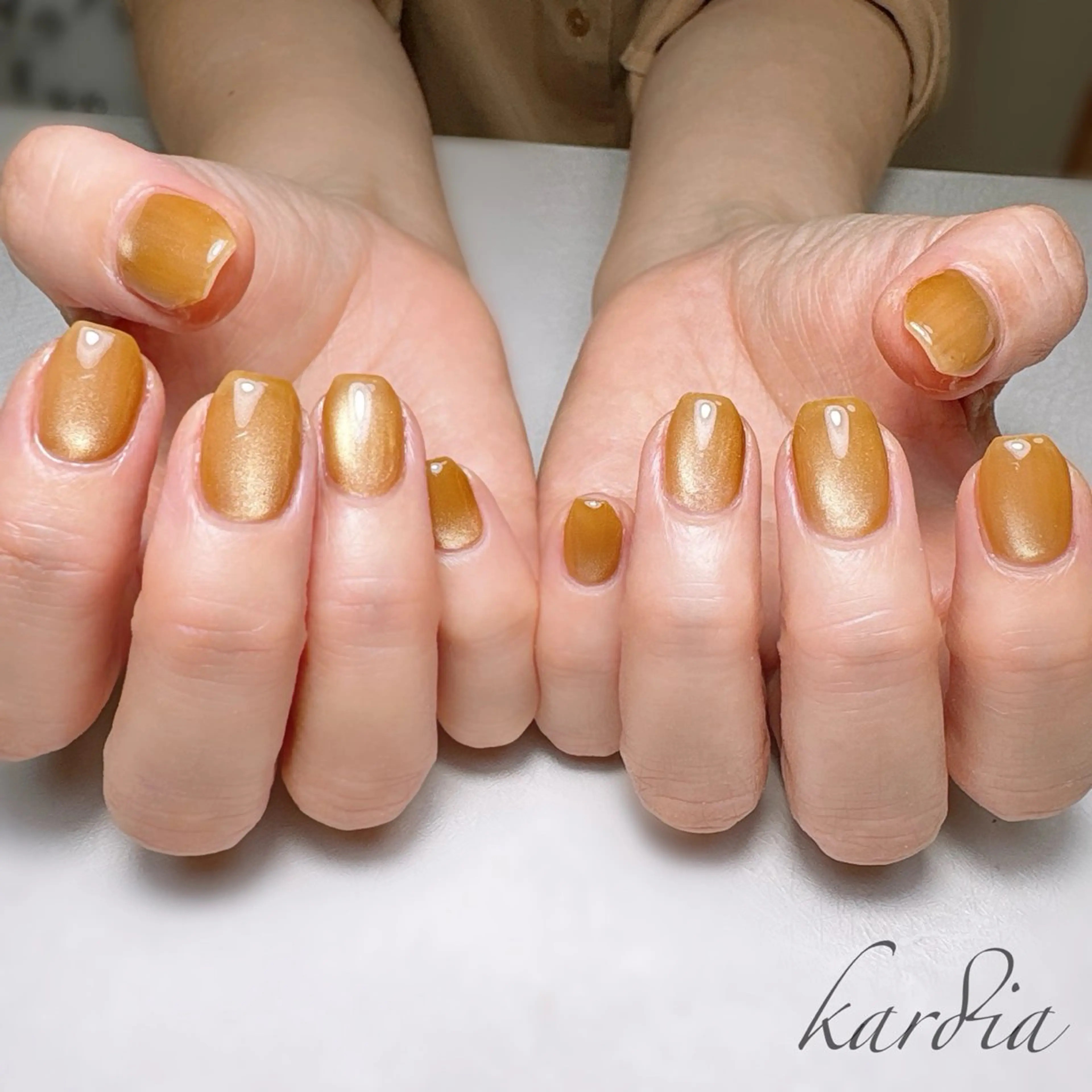 ネイル ハンドネイル καρδιά -ｶﾙﾃﾞｨｱ-のネイルデザイン