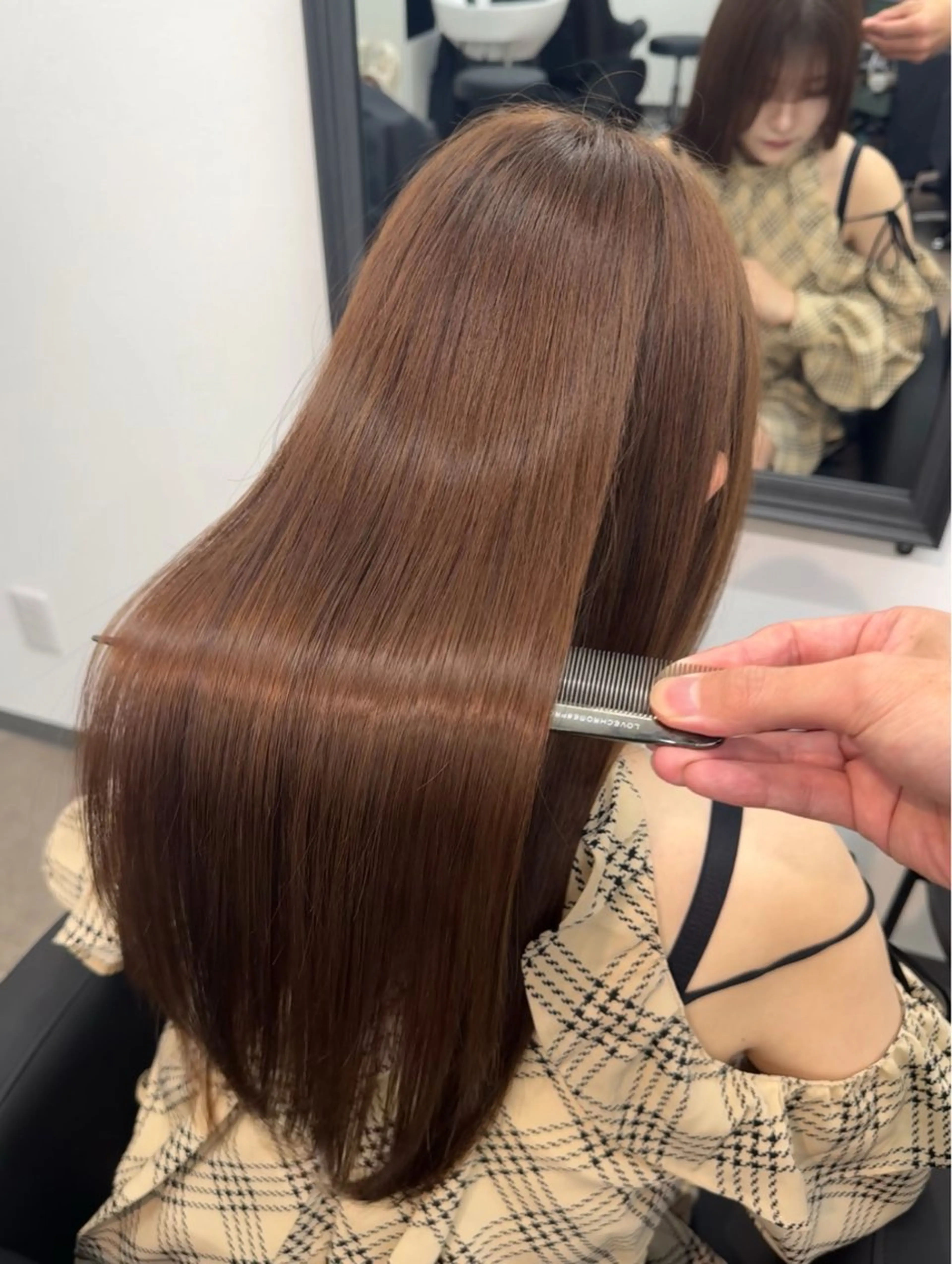 セミロング カット 縮毛矯正 トリートメント 髪質改善×透明感× トレンド/杉田 圭のヘアスタイル