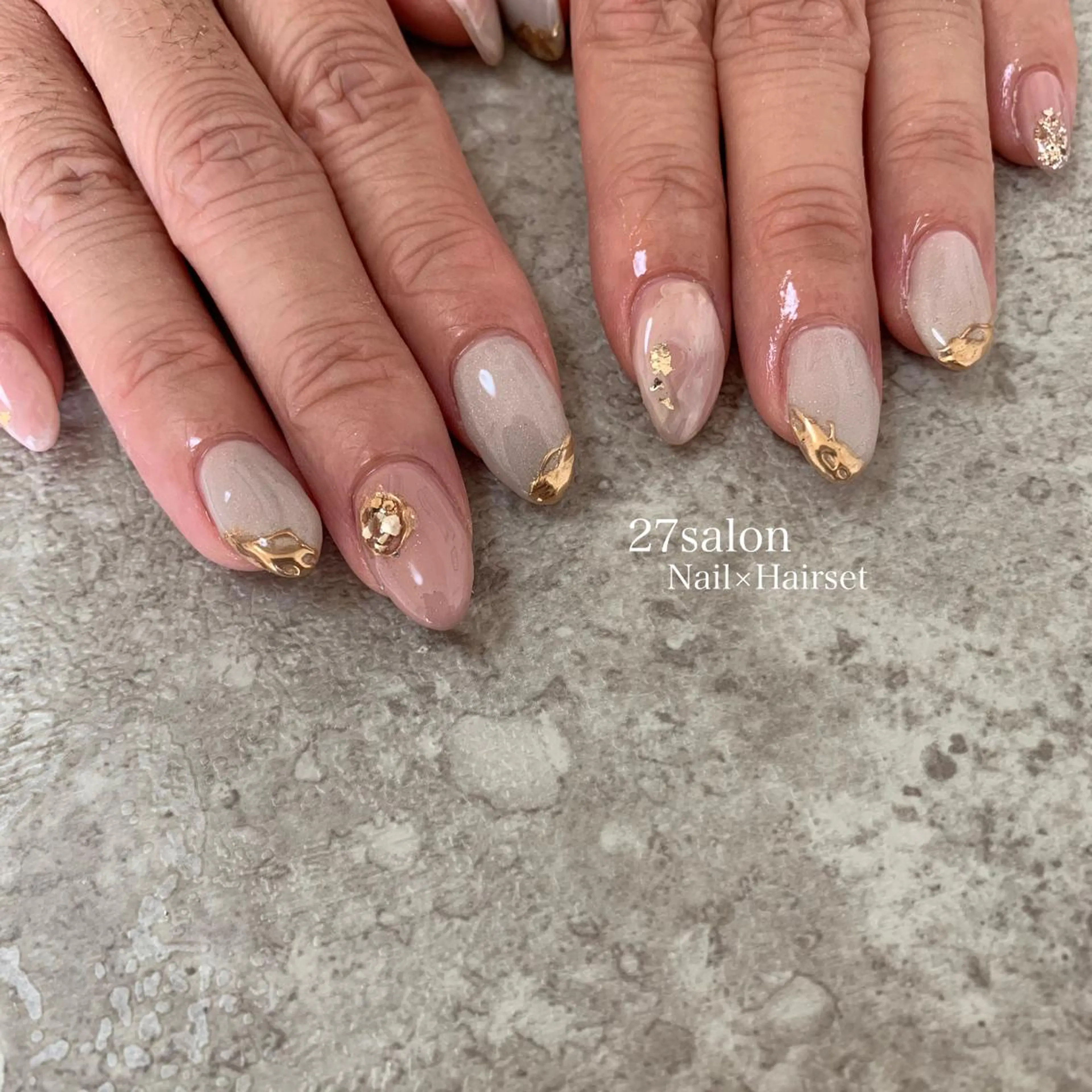 ネイル ジェルネイル マグネットネイル 27salon yuinaのネイルデザイン