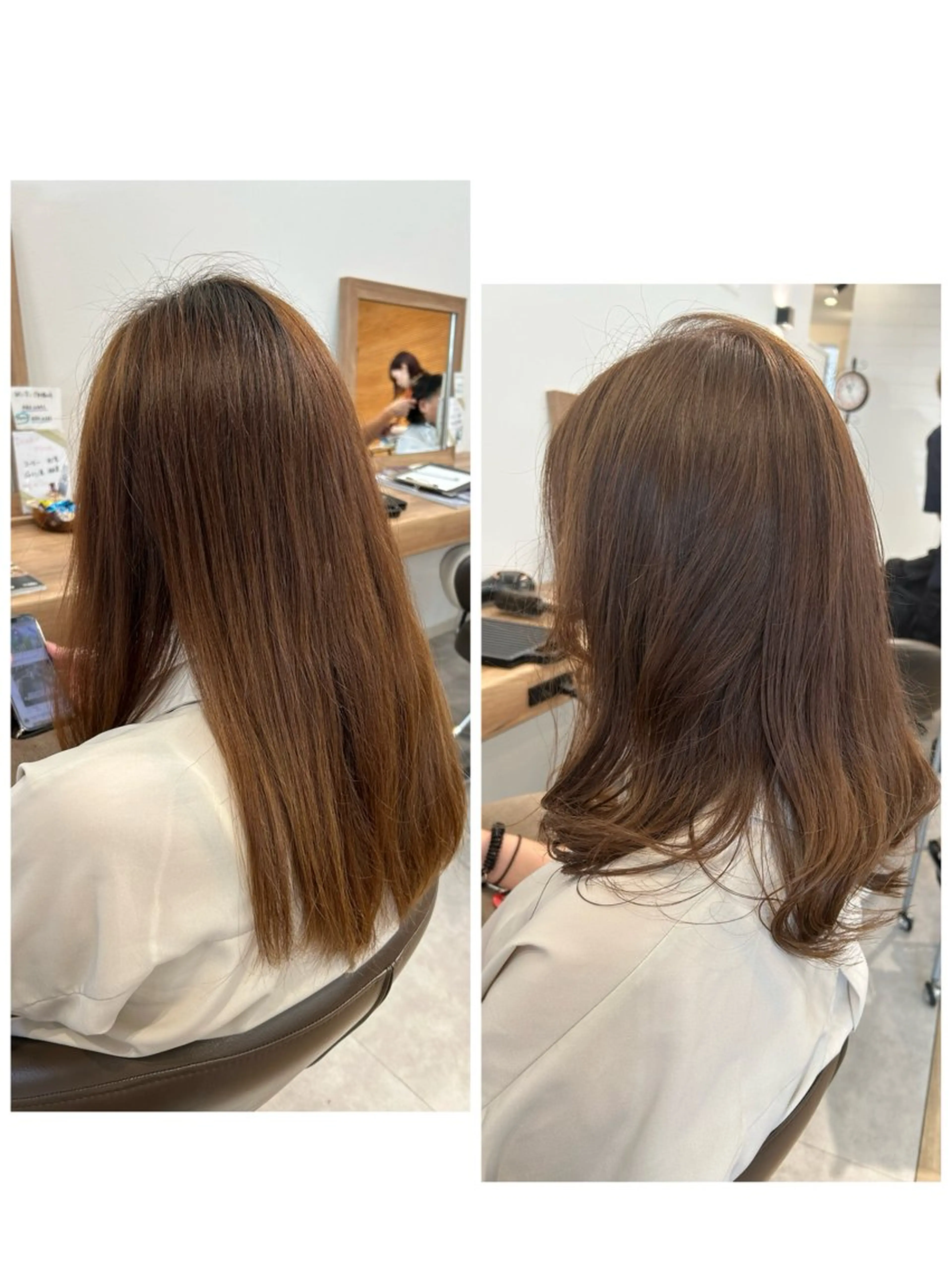 セミロング カラー riddle hair(駒生)所属・山越 美裕樹のヘアスタイル