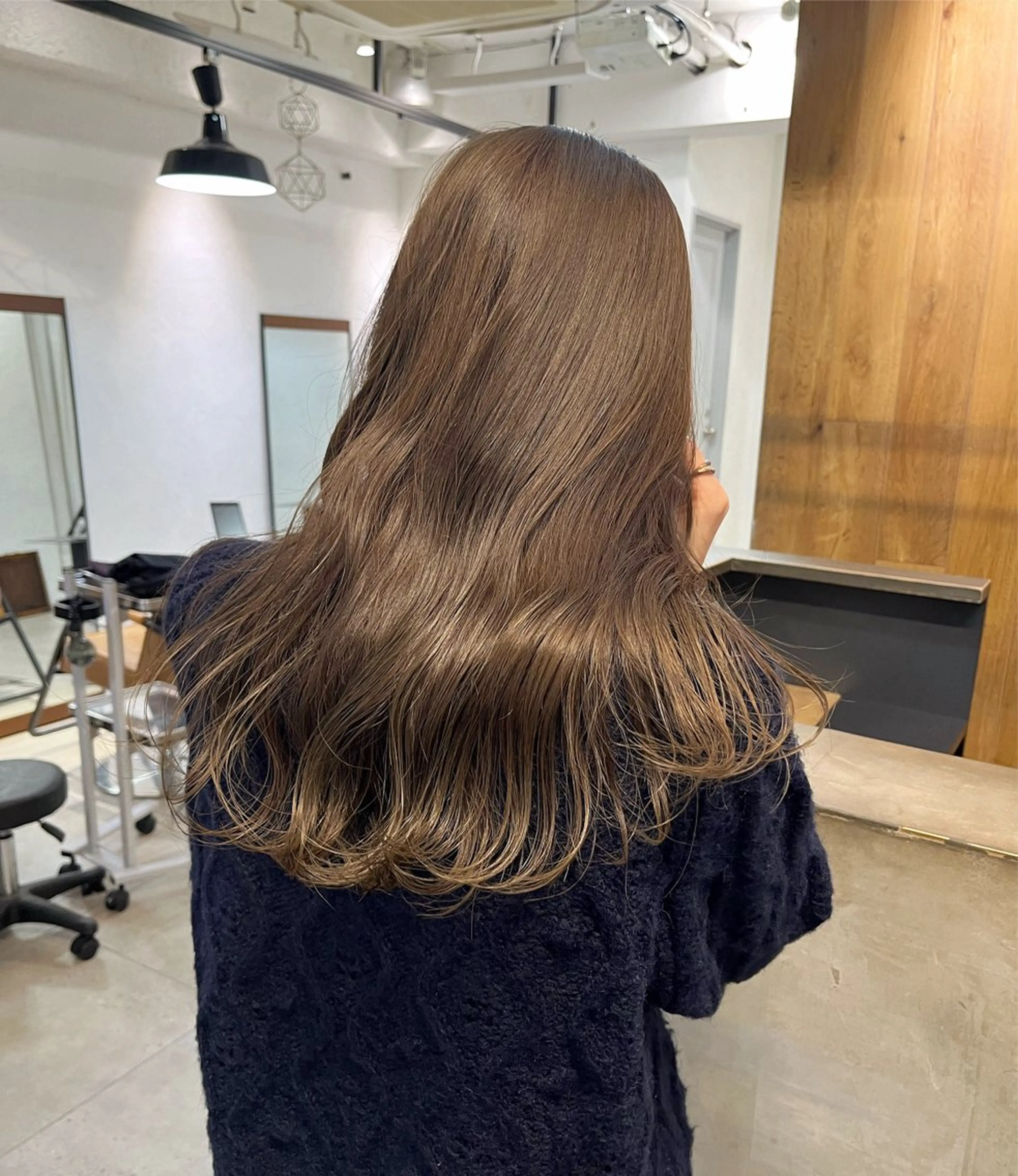 ミディアム カラー カット ヘアカラー トリートメント オリーブ/縮毛♡ Natsuno🩰のヘアスタイル