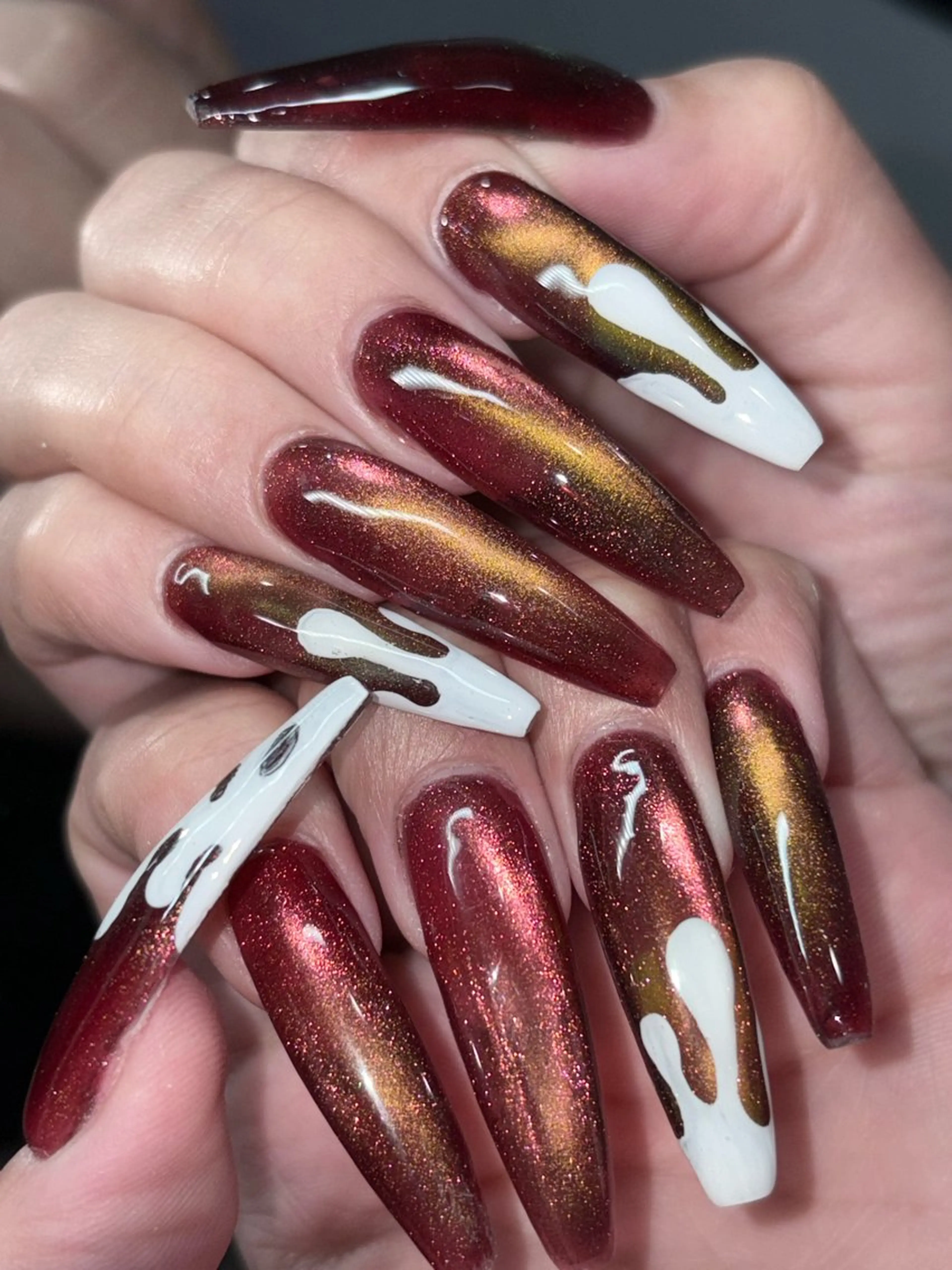 ネイル ハンドネイル NES NAIL所属・さゆり￤推しキャラ ￤ロングネイル🩷のネイルデザイン