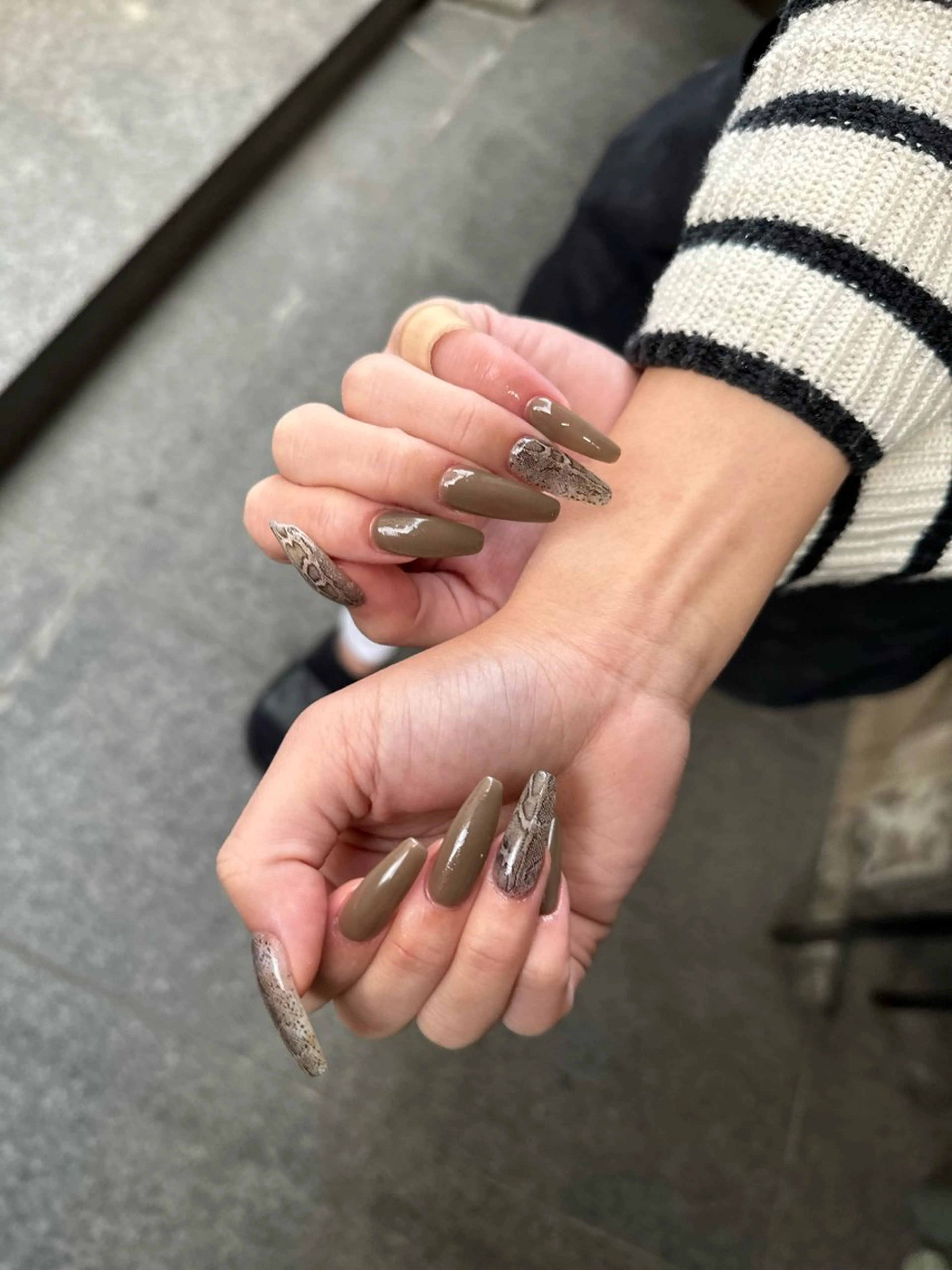 ネイル ロングネイル ハンドネイル NAIL Salon IP所属・長谷川 奈緒美のネイルデザイン