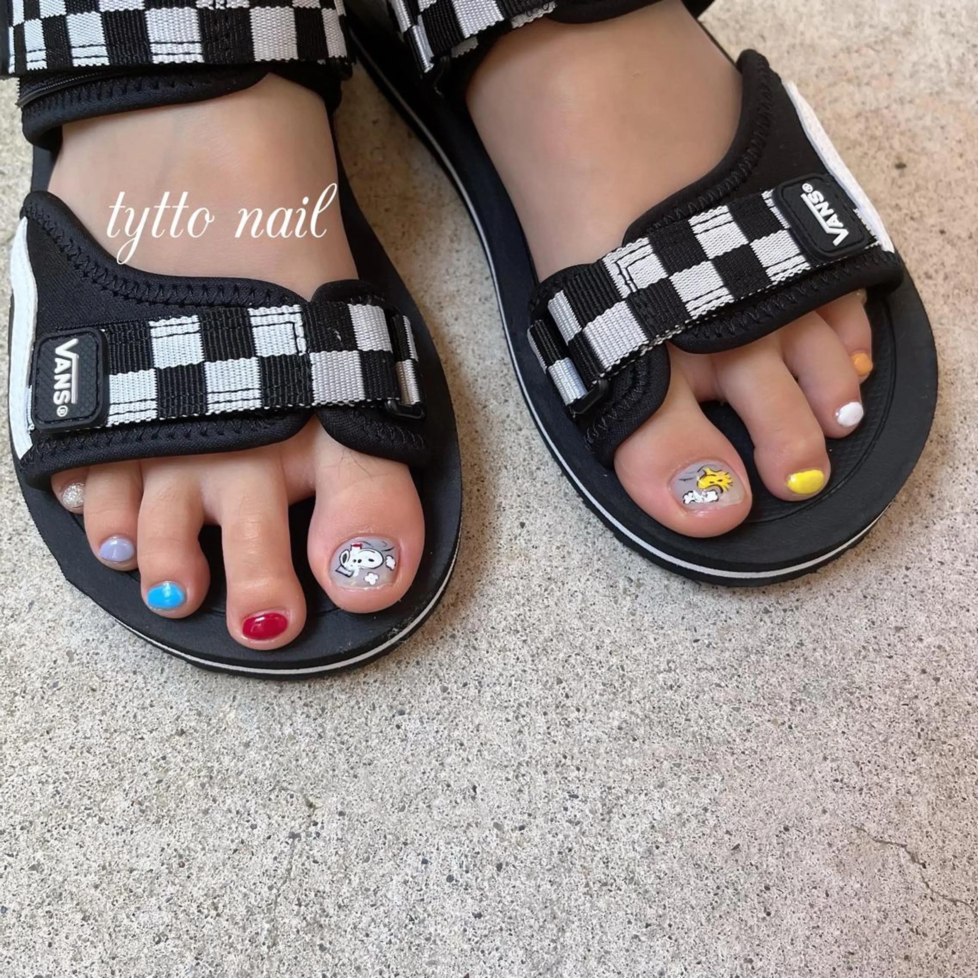 キッズ ネイル フットネイル 夏ネイル tytto nail ❤︎‪‪eri‪‪のネイルデザイン