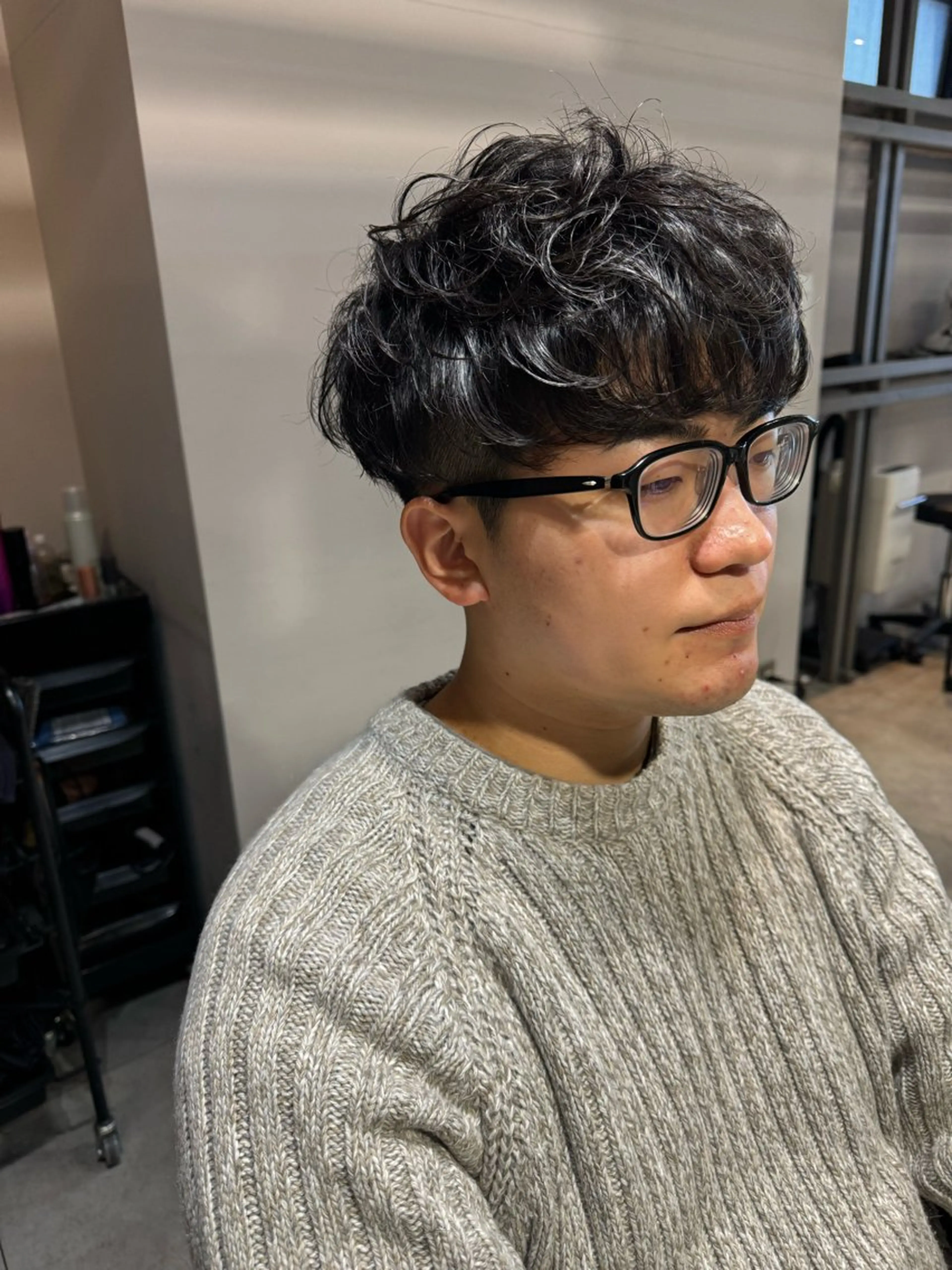 ミディアム パーマ メンズ ミディアムパーマ メンズパーマ ニュアンスパーマ カット パーマ Dxxxx III所属・女性目線の大人 メンズ*Ayakaのヘアスタイル
