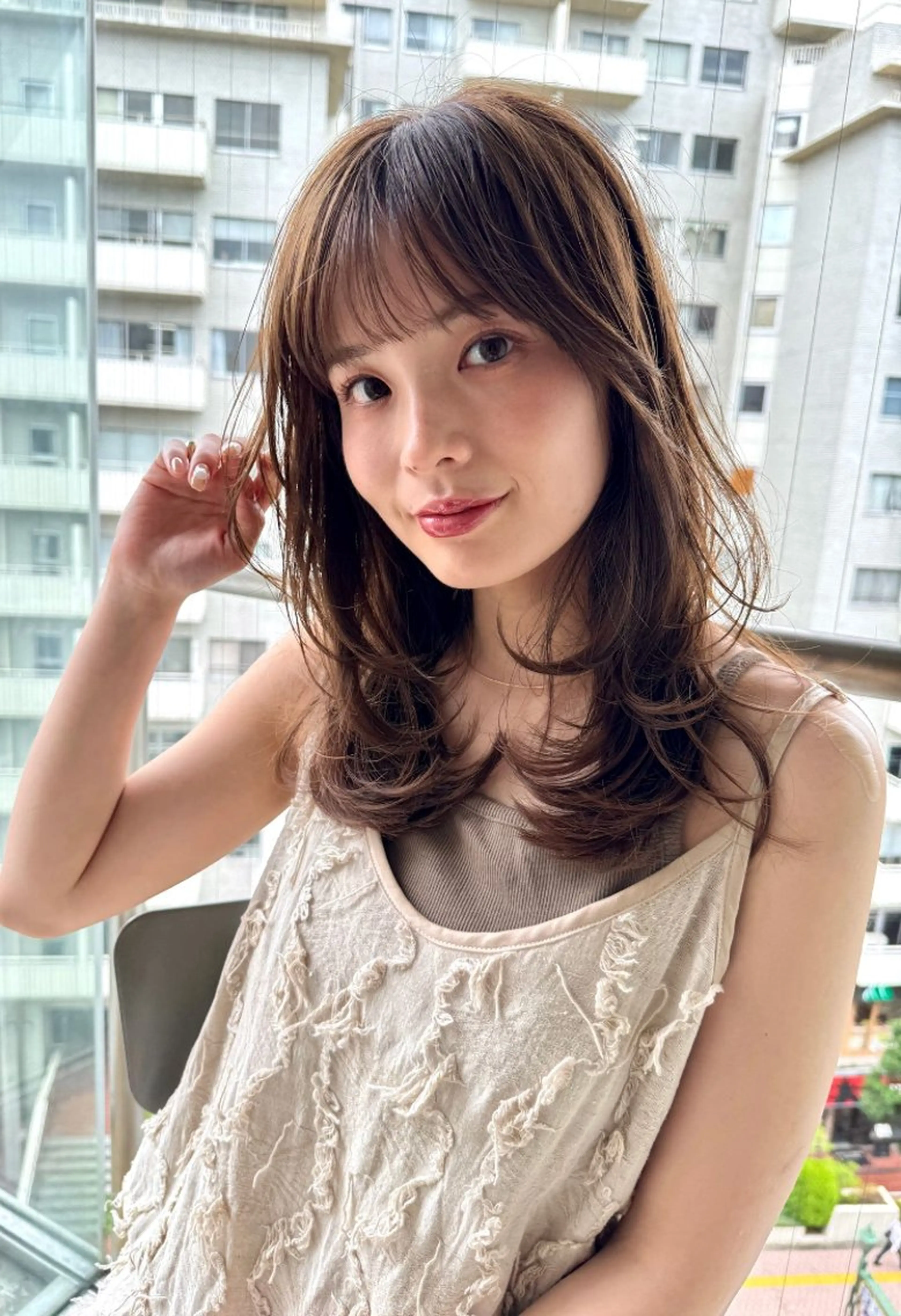 ロング カット トリートメント レディースカット🎀 NANAHAのヘアスタイル