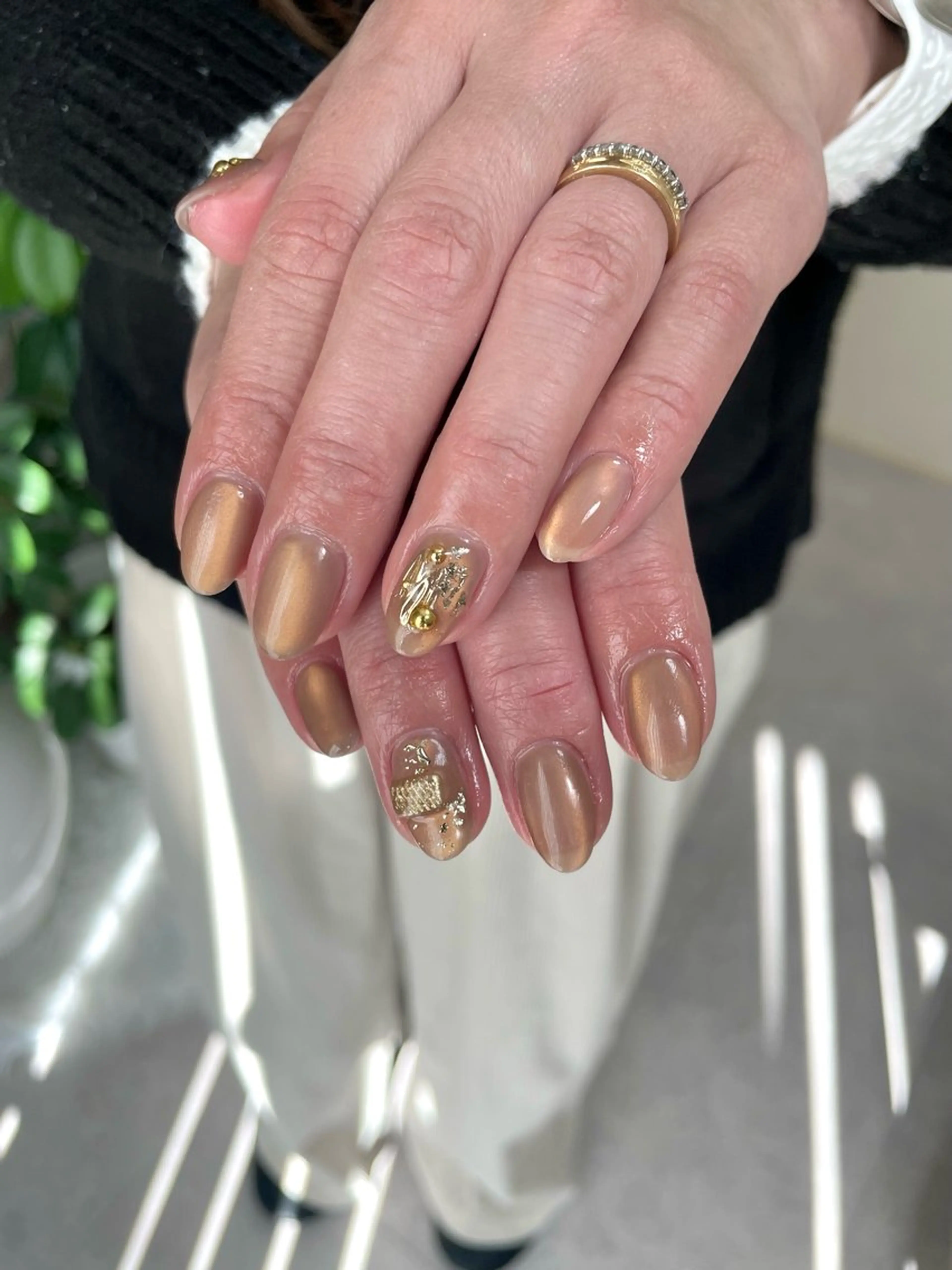 ネイル アートネイル 氷ネイル・うるうるネイル マグネットネイル RISA joie nailのネイルデザイン