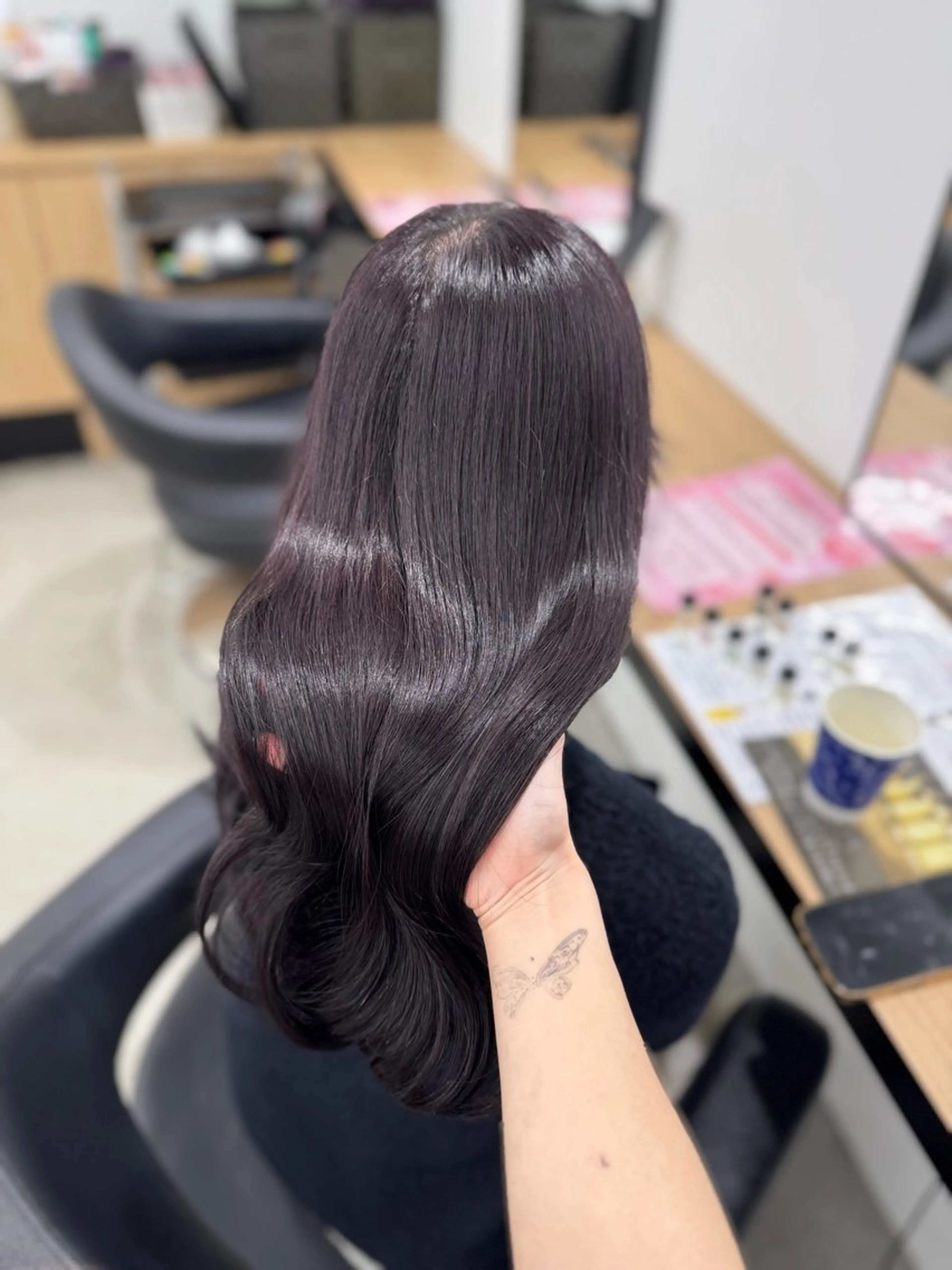 ロング カラー ヘアアレンジ ヘアカラー トリートメント ヘッドスパ ヘアセット 🤍淡色ピンク&ラベ ンダーYUKI🤍のヘアスタイル
