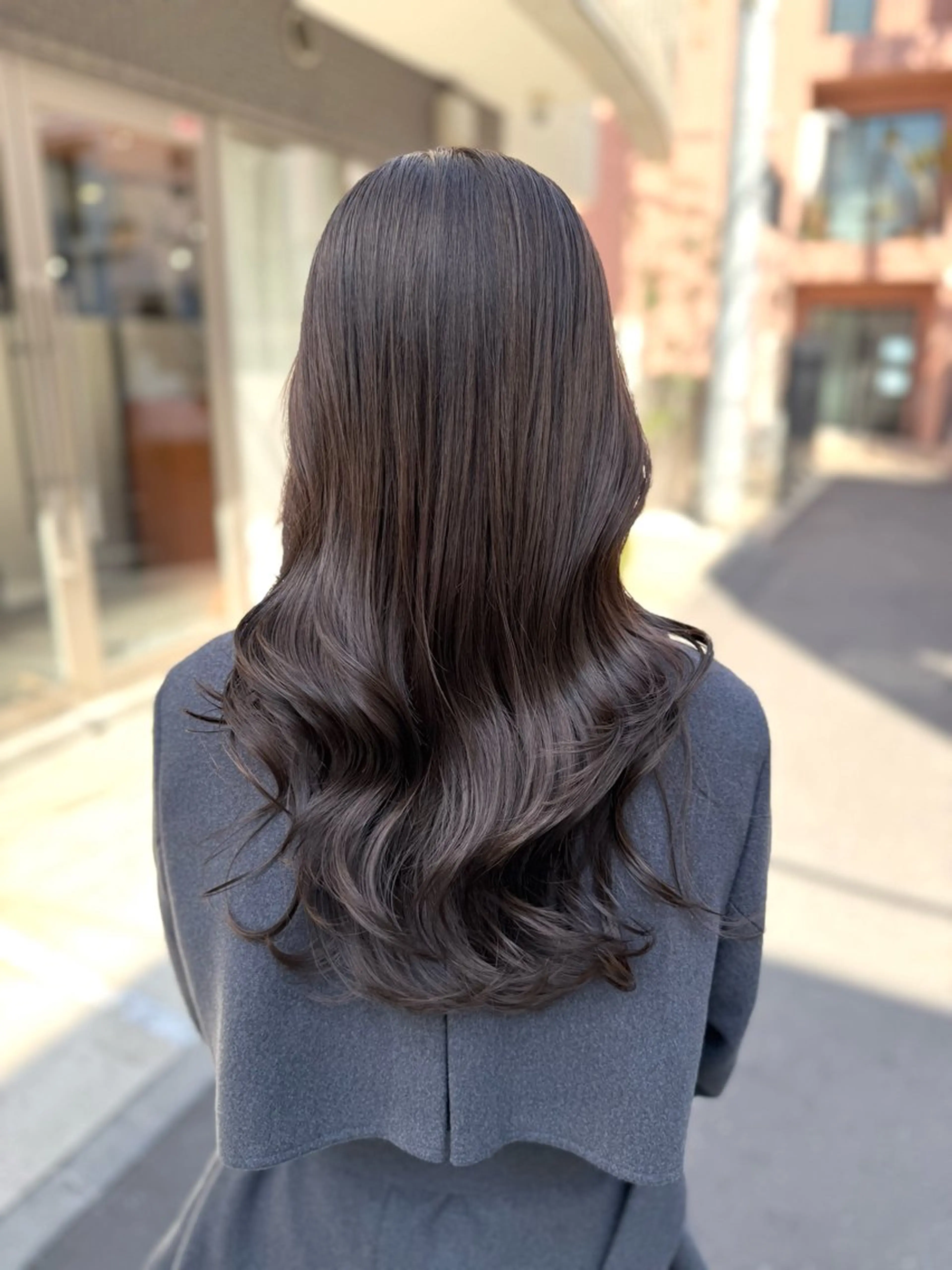 セミロング カラー 透明感カラー グレージュ オリーブグレージュ オリーブグレー カット ヘアカラー トリートメント グレージュ/レイヤー /韓国ヘア/RISAのヘアスタイル