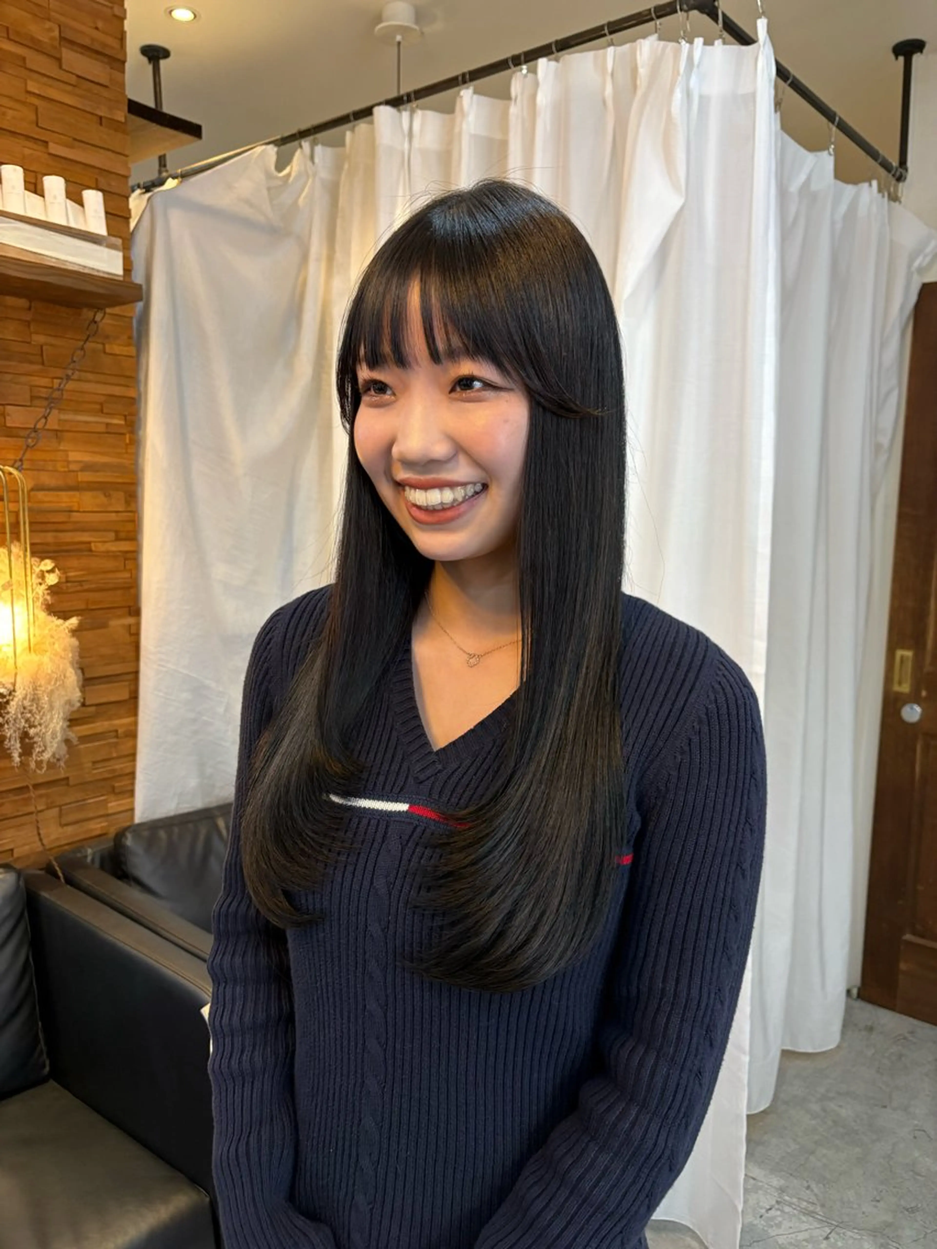 ロング カラー レイヤーカット ローレイヤー カット ヘアカラー 顔周りカット ピンク カラー♡りりのヘアスタイル