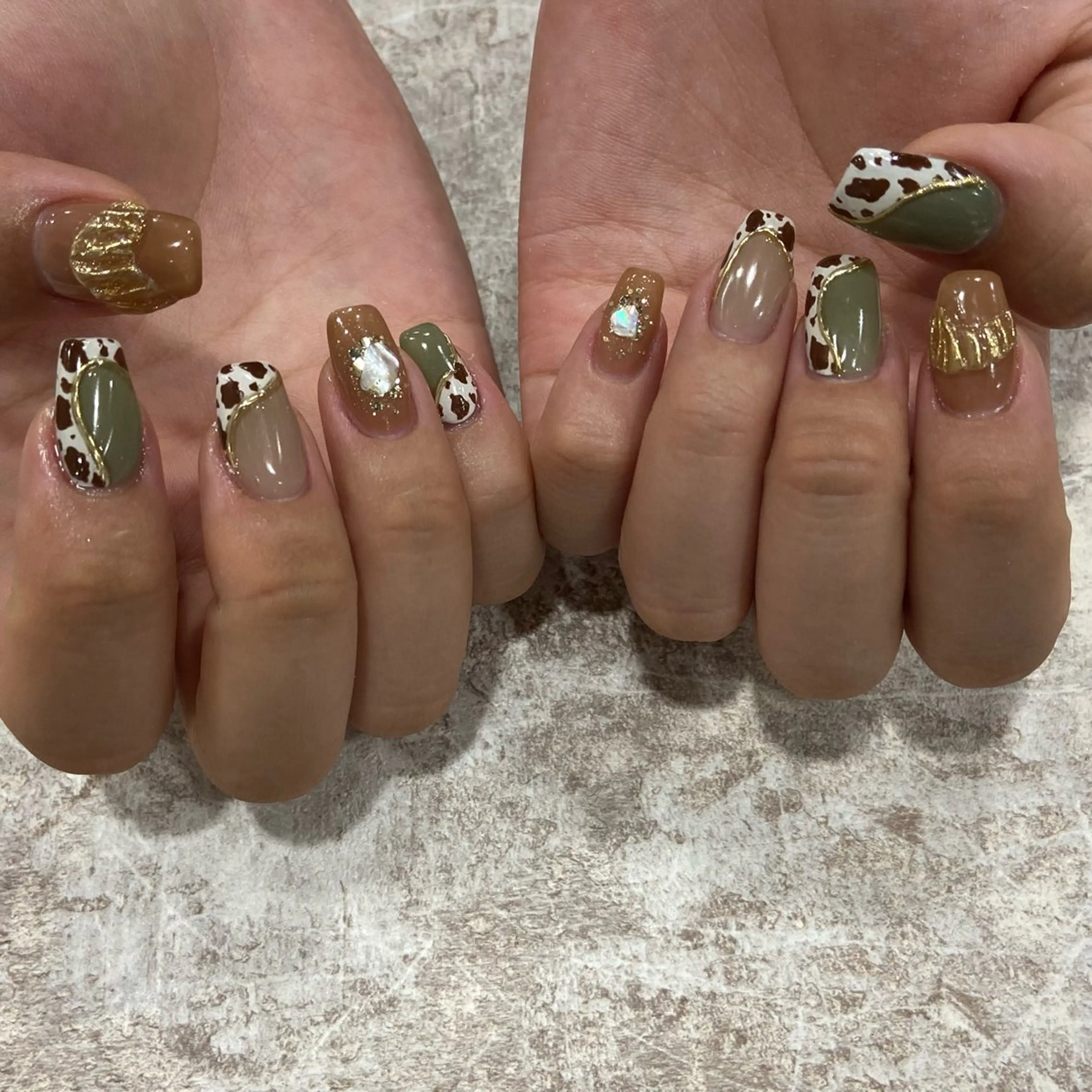 ネイル アニマル柄 ハンドネイル Allure小山店 Maiのネイルデザイン