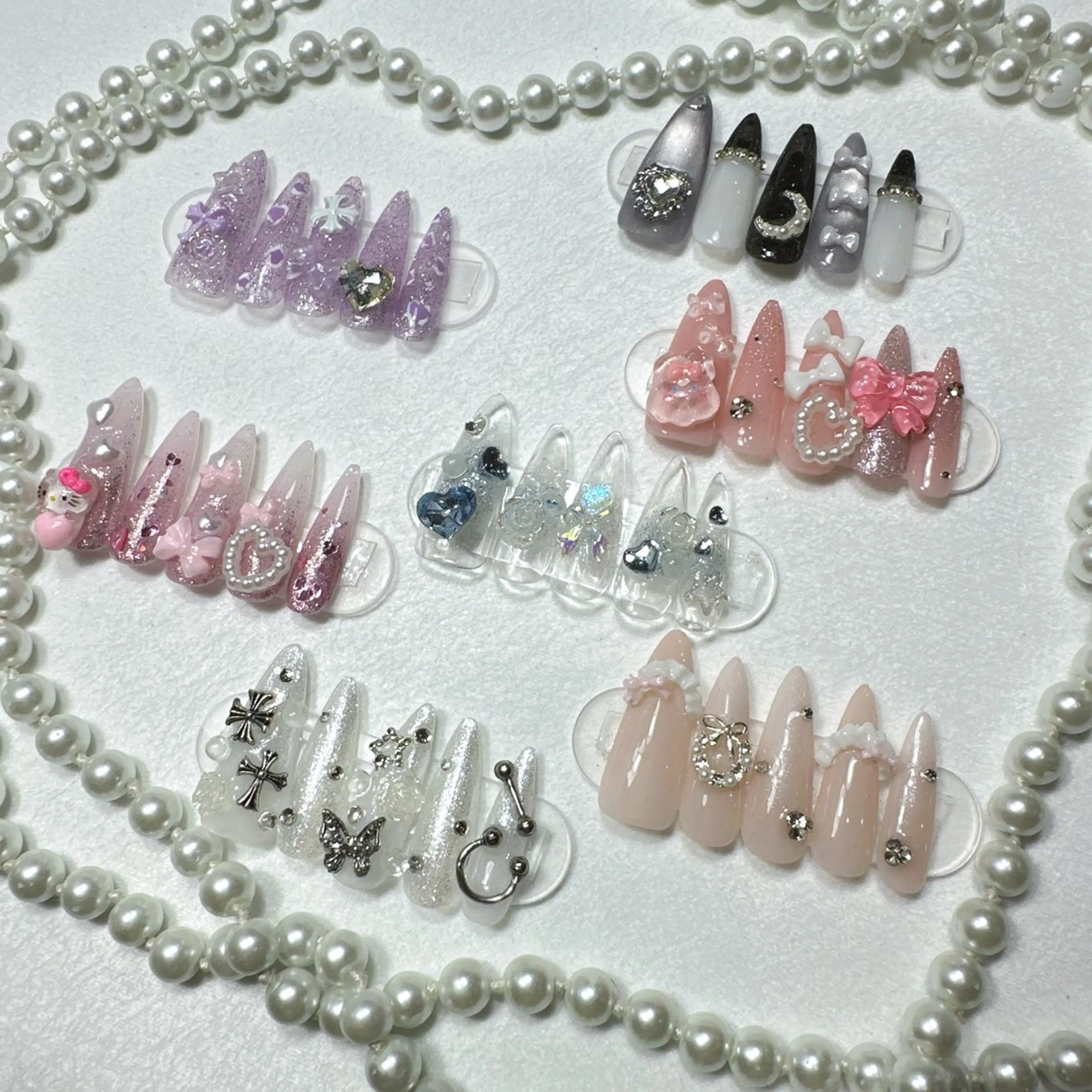 ネイル アートネイル フラッシュネイル フレンチネイル ジェルネイル ガラスフレンチ ハンドネイル You&Me Miyuのネイルデザイン