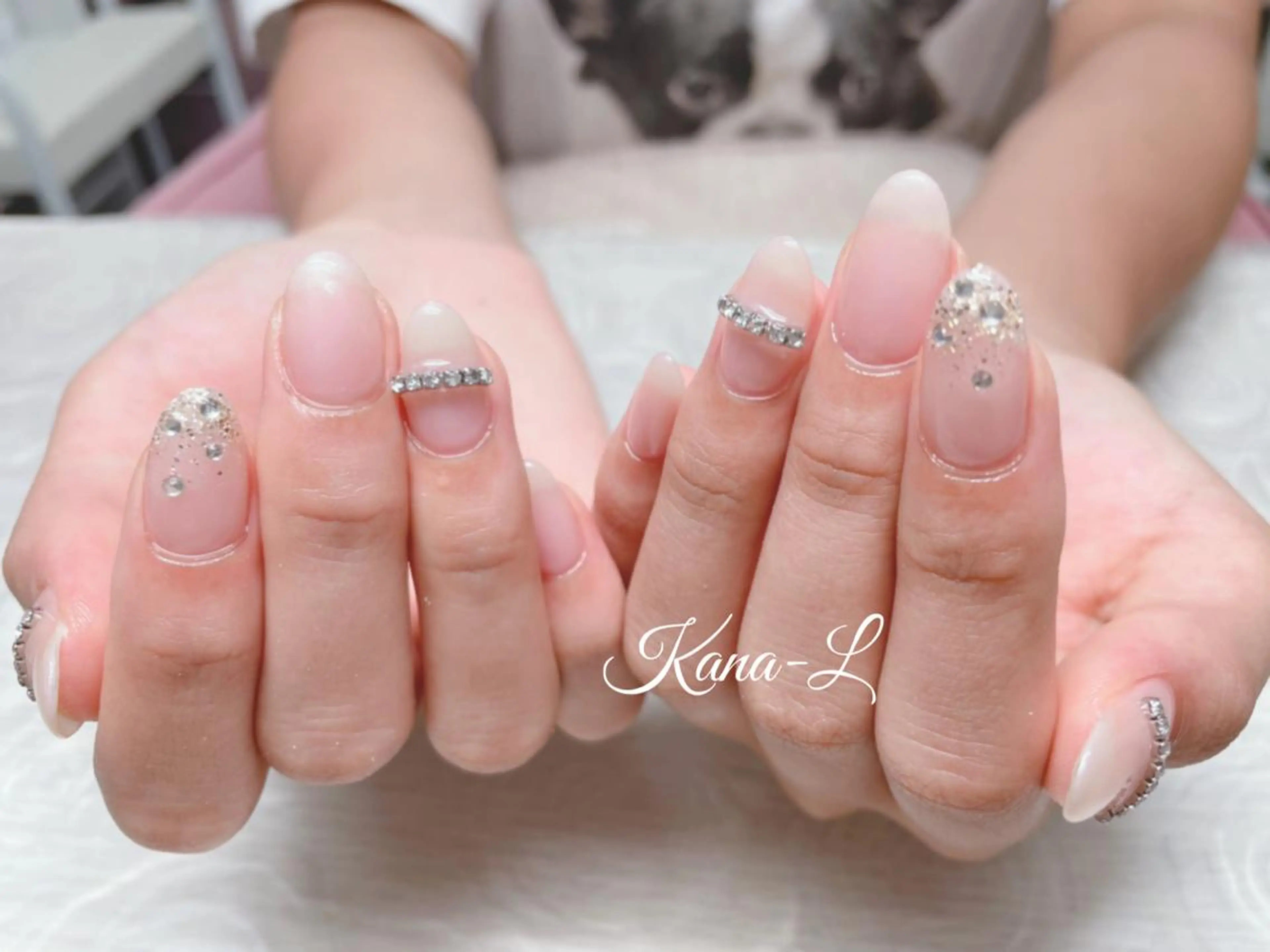 カラー ネイル 韓国ネイル ストーンネイル 芦辺 香奈のネイルデザイン