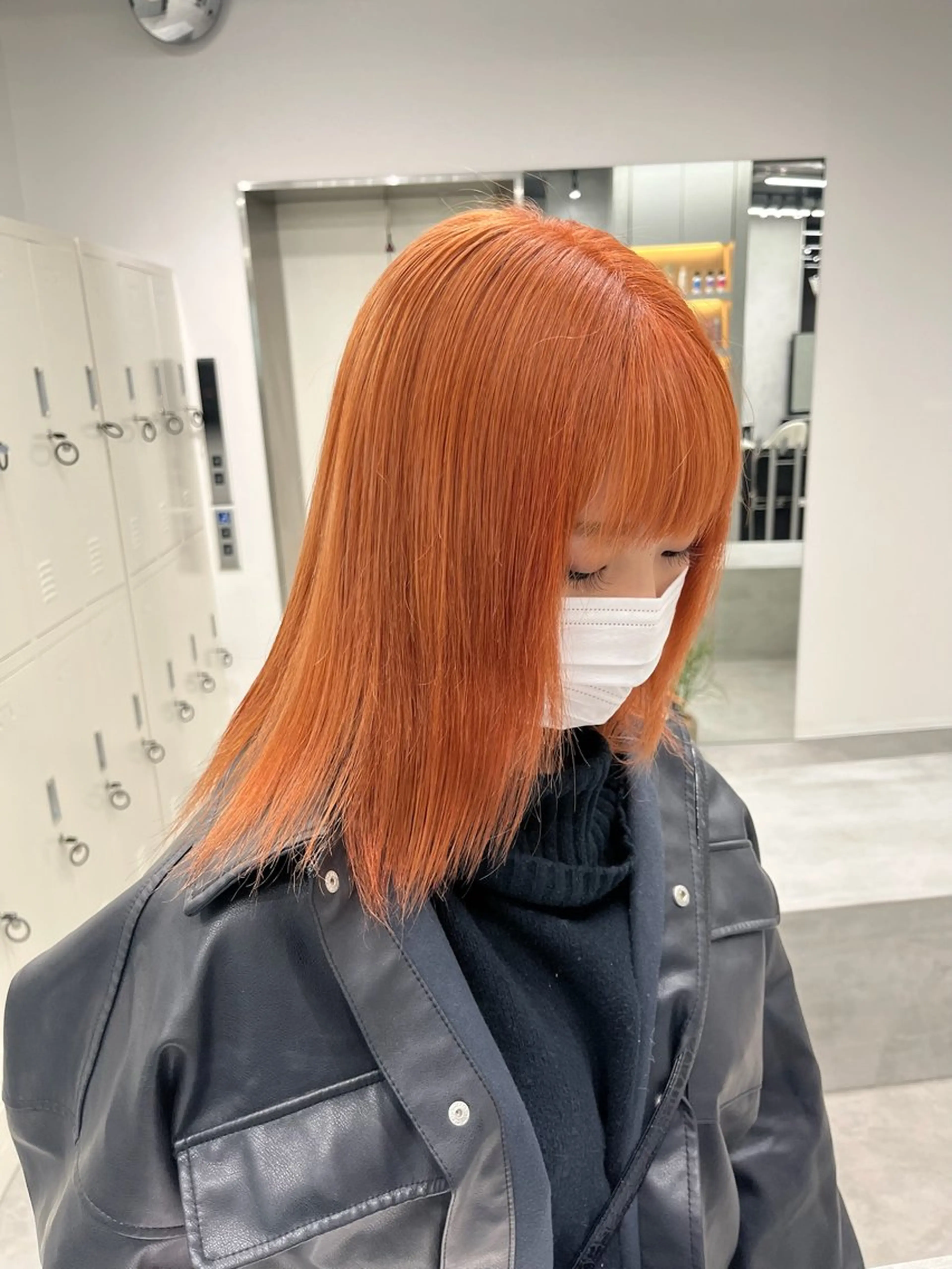 カラー ベージュカラー オレンジ オレンジベージュ ヘアカラー カット¥1100 / 𝙍𝙪𝙣𝙖⟡.のヘアスタイル