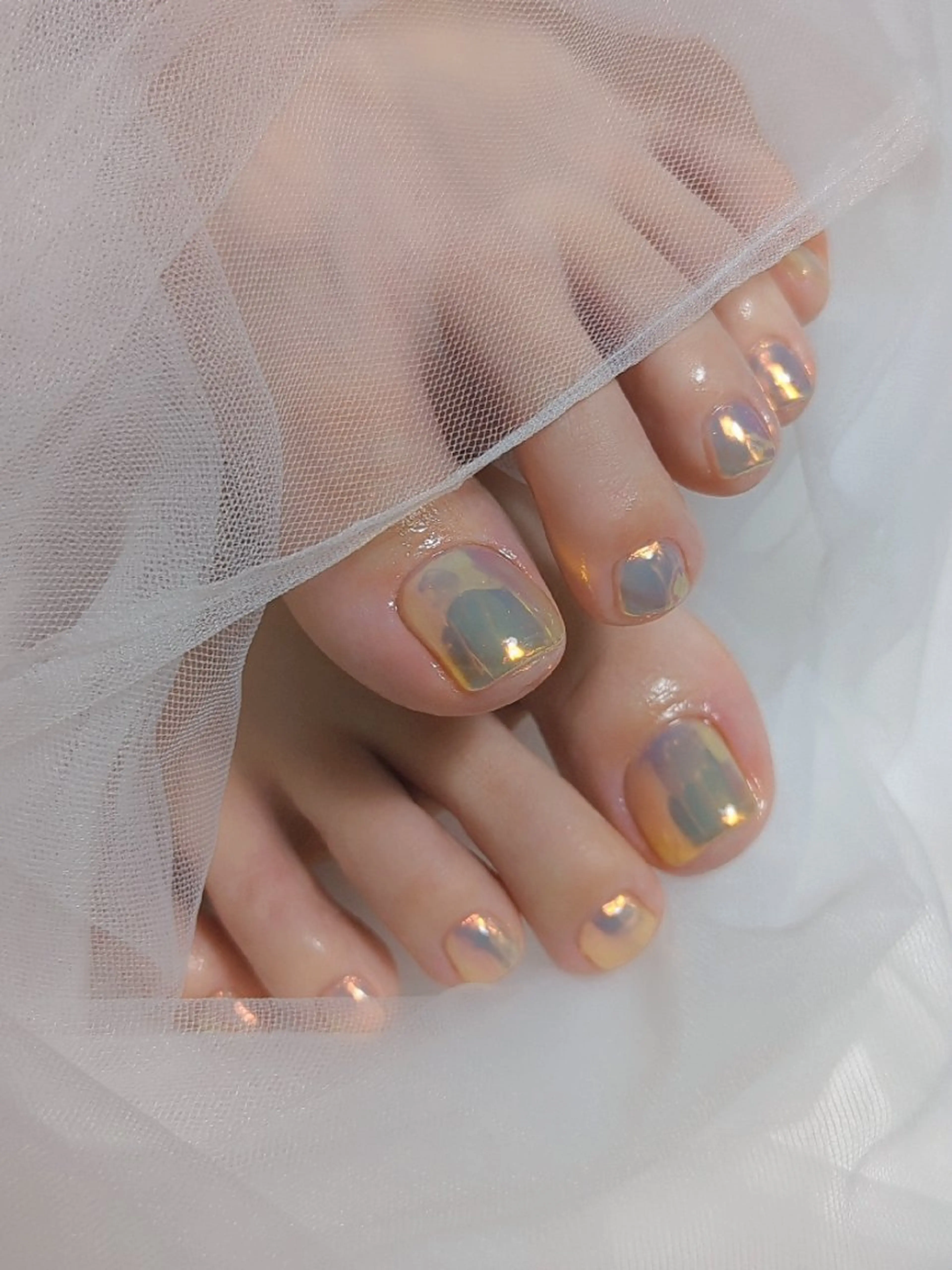 ネイル オーロラネイル フットネイル izumiynail いずみのネイルデザイン