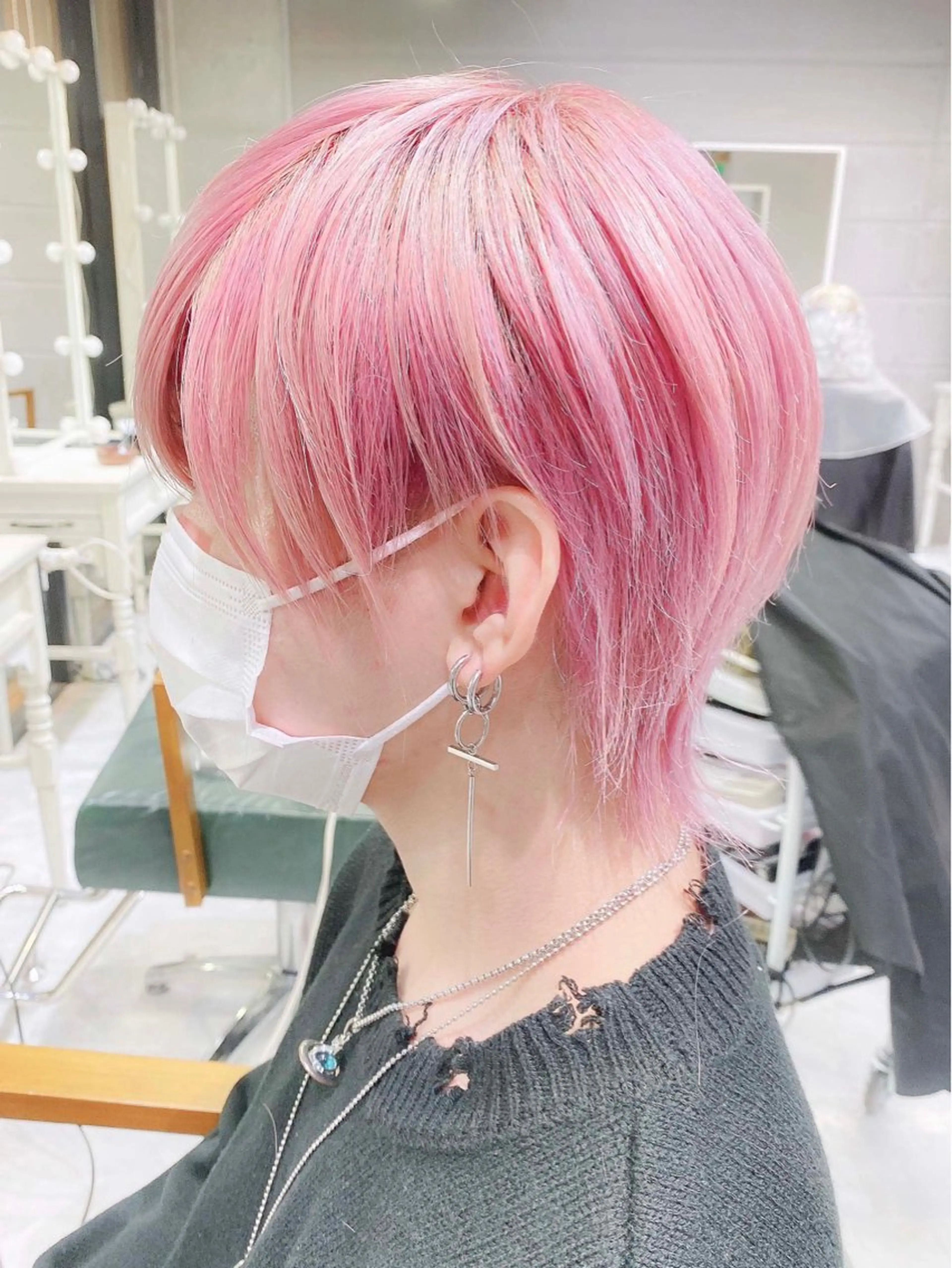 ショート カラー メンズ メンズブリーチ メンズハイトーン ブリーチ 透明感カラー ハイトーンカラー 𝐍𝐚𝐧𝐚{ 原宿/ハイトーン🫧のヘアスタイル