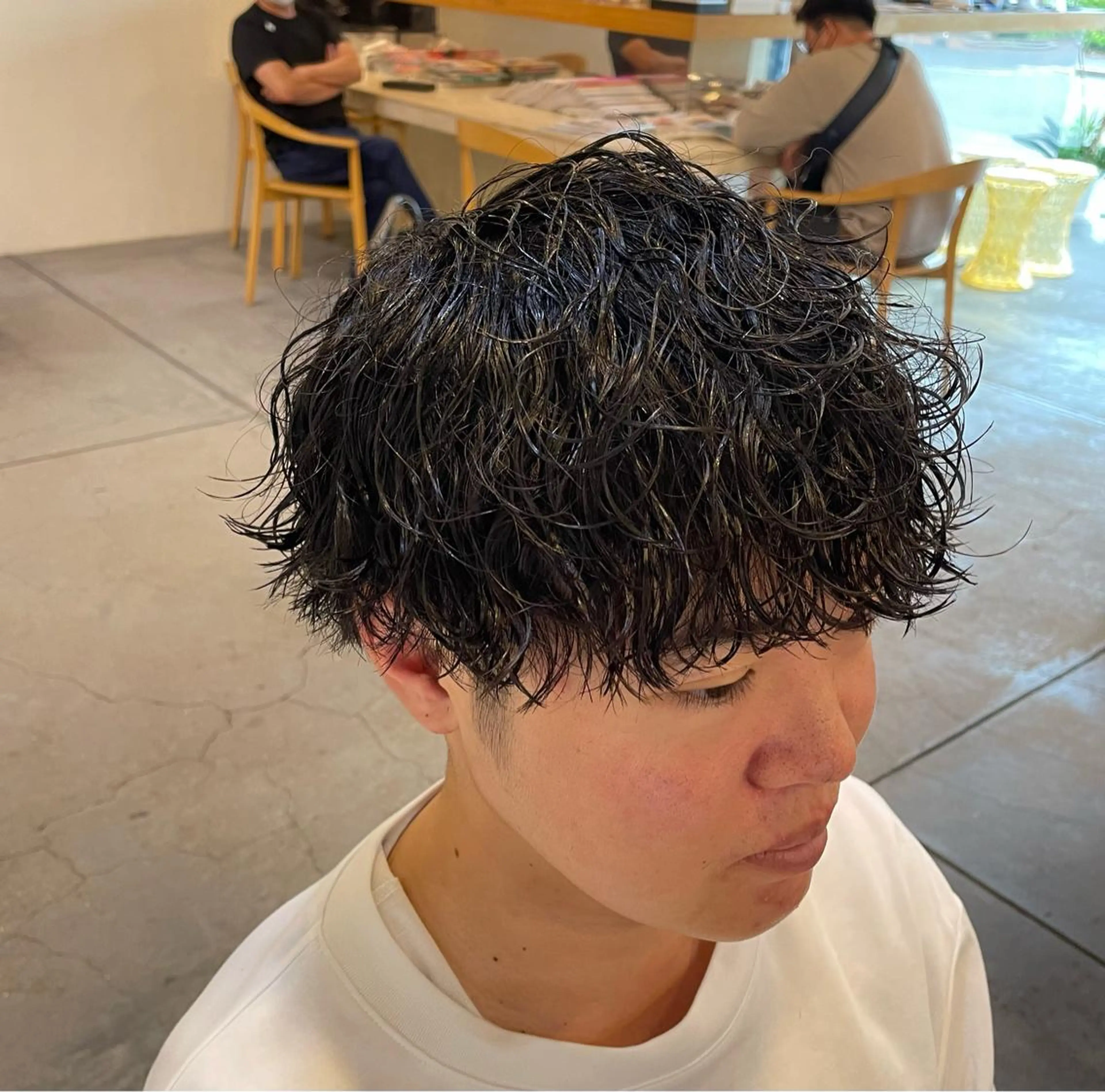 ミディアム ミディアムパーマ 小野 康生のヘアスタイル