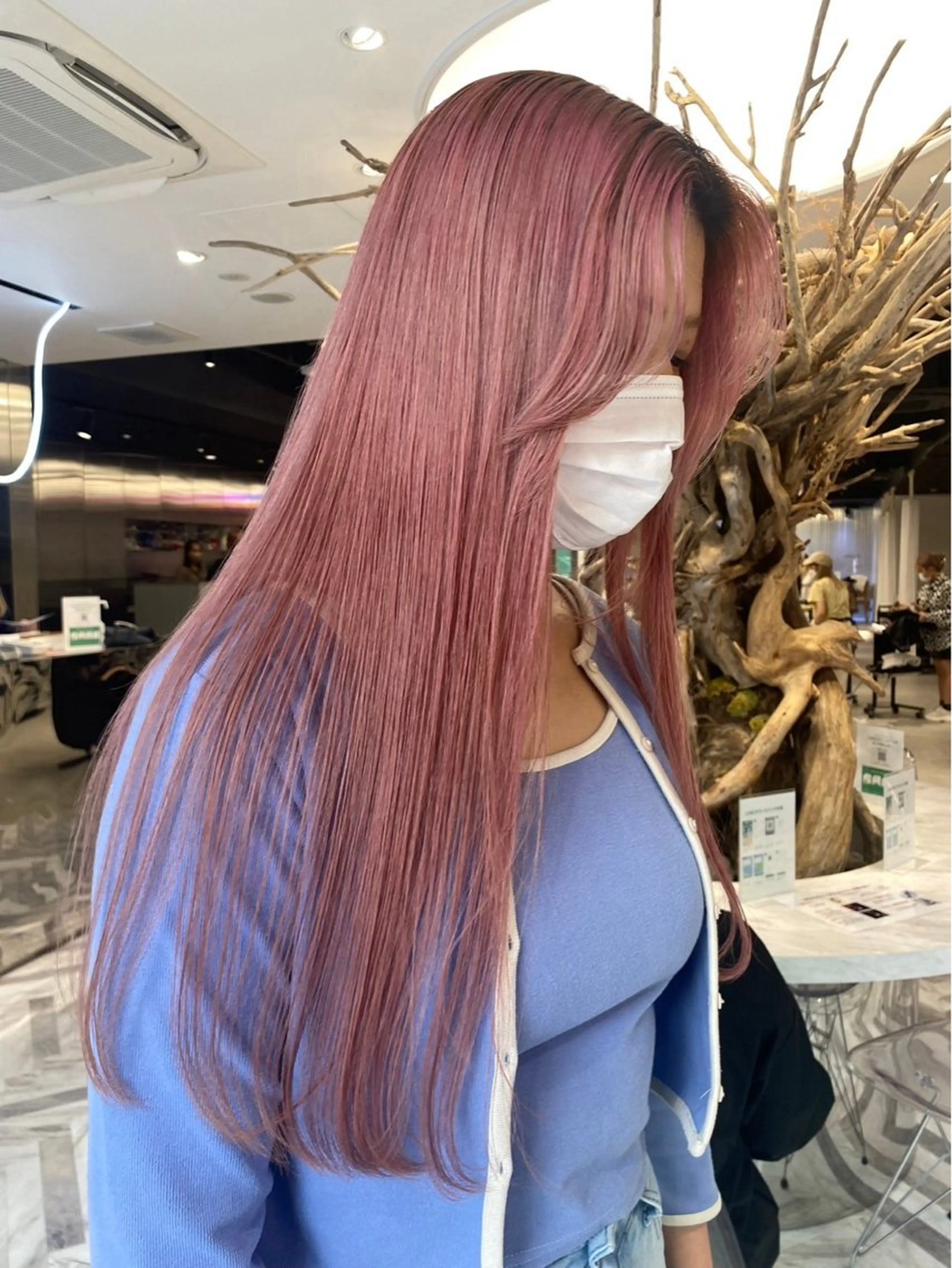 ミディアム カラー ピンクカラー 似合わせ SHOYAのヘアスタイル