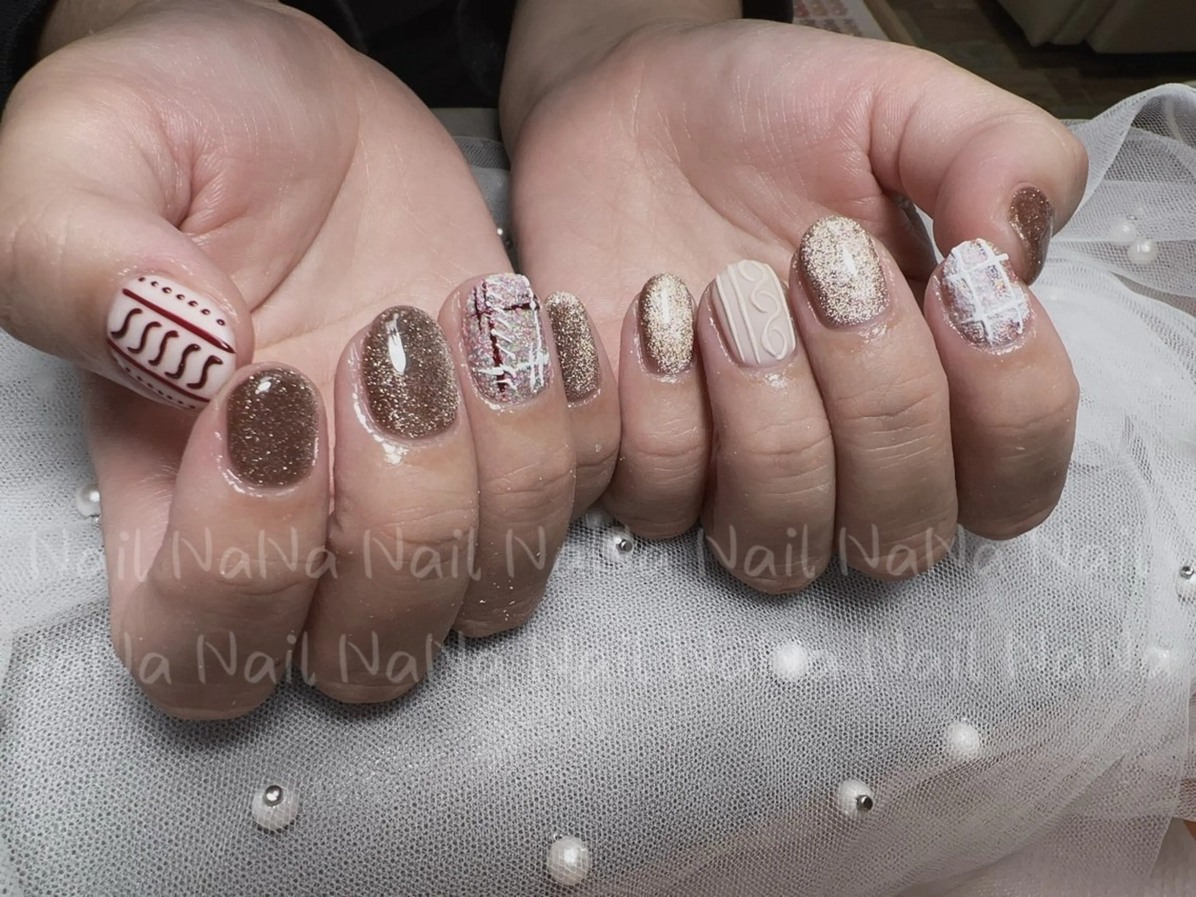 ネイル ツイードネイル ハンドネイル Nail NaNaのネイルデザイン