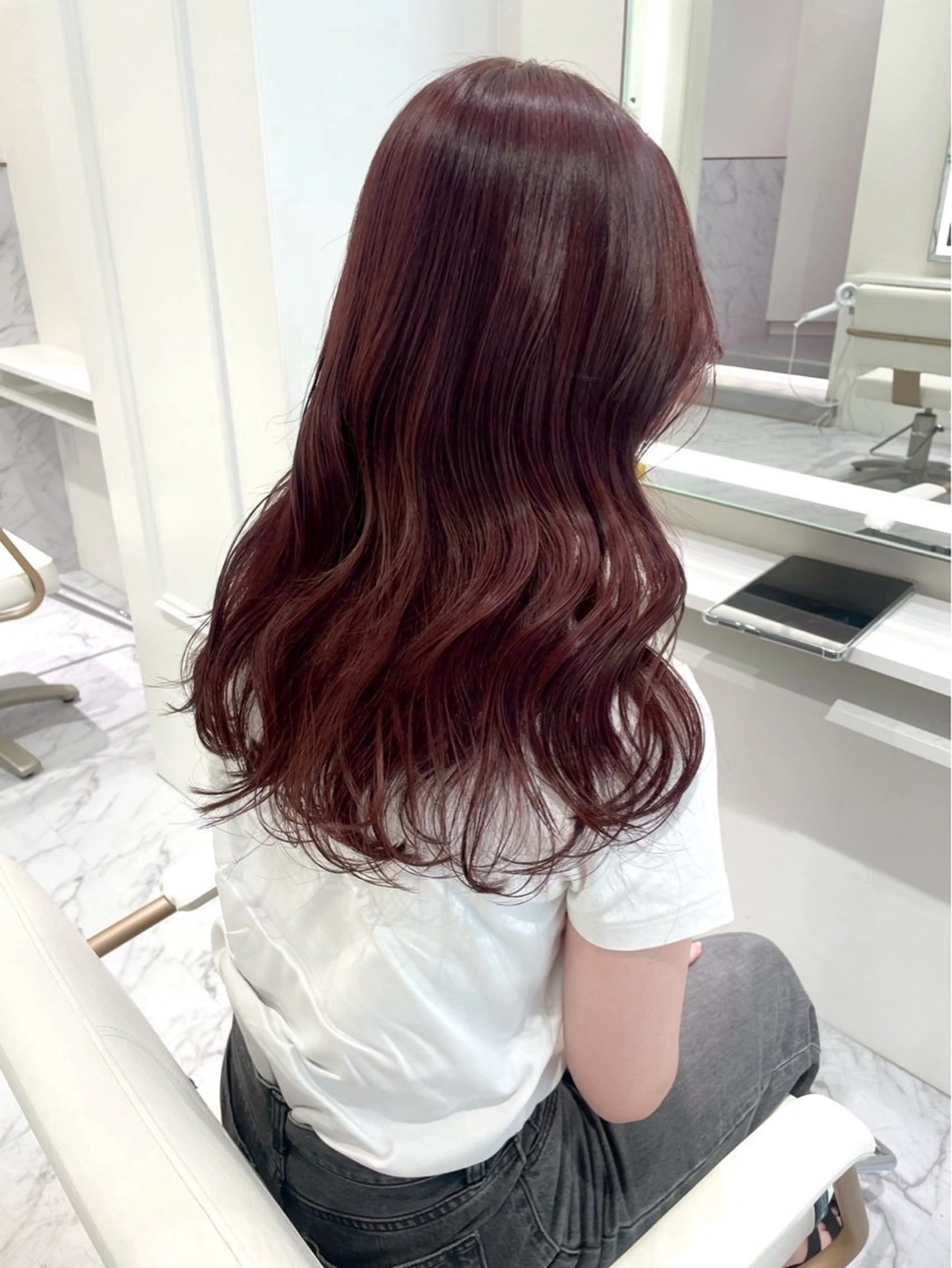 ロング カラー ヘアカラー ParveMix🎀 稲垣詞葉のヘアスタイル