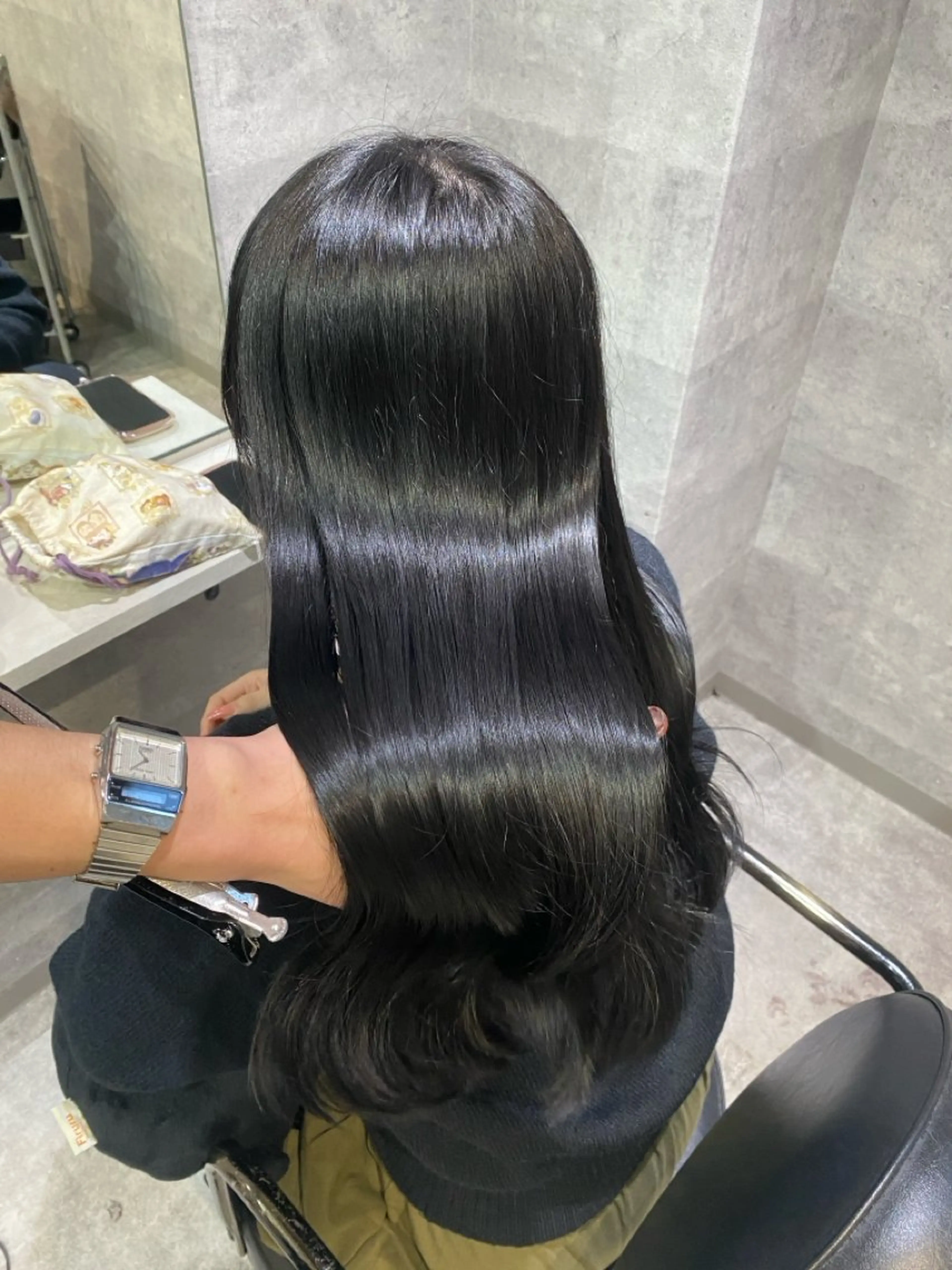 ロング カット ヘアカラー _WHITE難波店[アンダーバーホワイト]所属・艶カラー/髪質改善 /韓国風/中村嘉秀のヘアスタイル