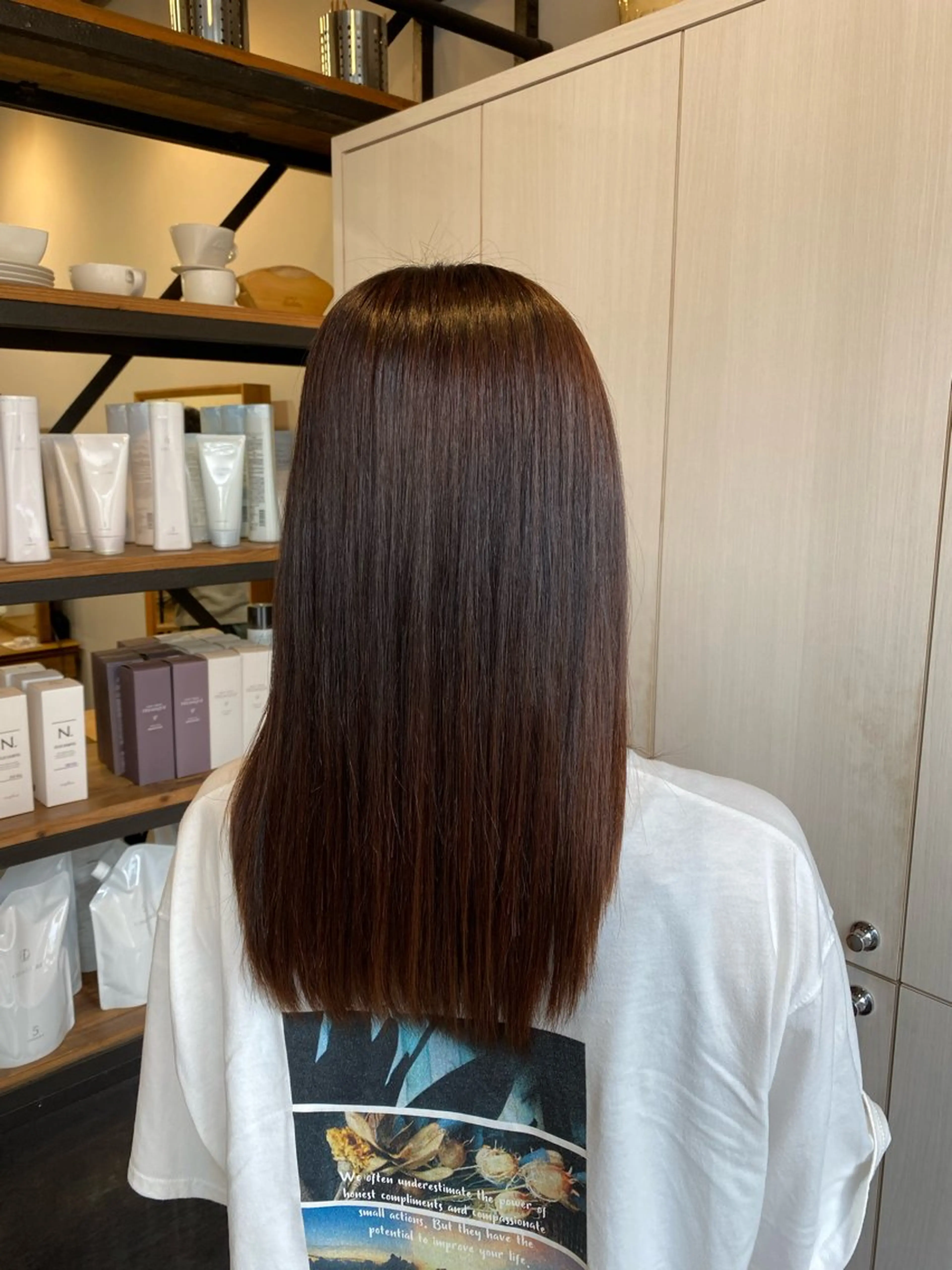 ロング 縮毛矯正 つじ みさきのヘアスタイル