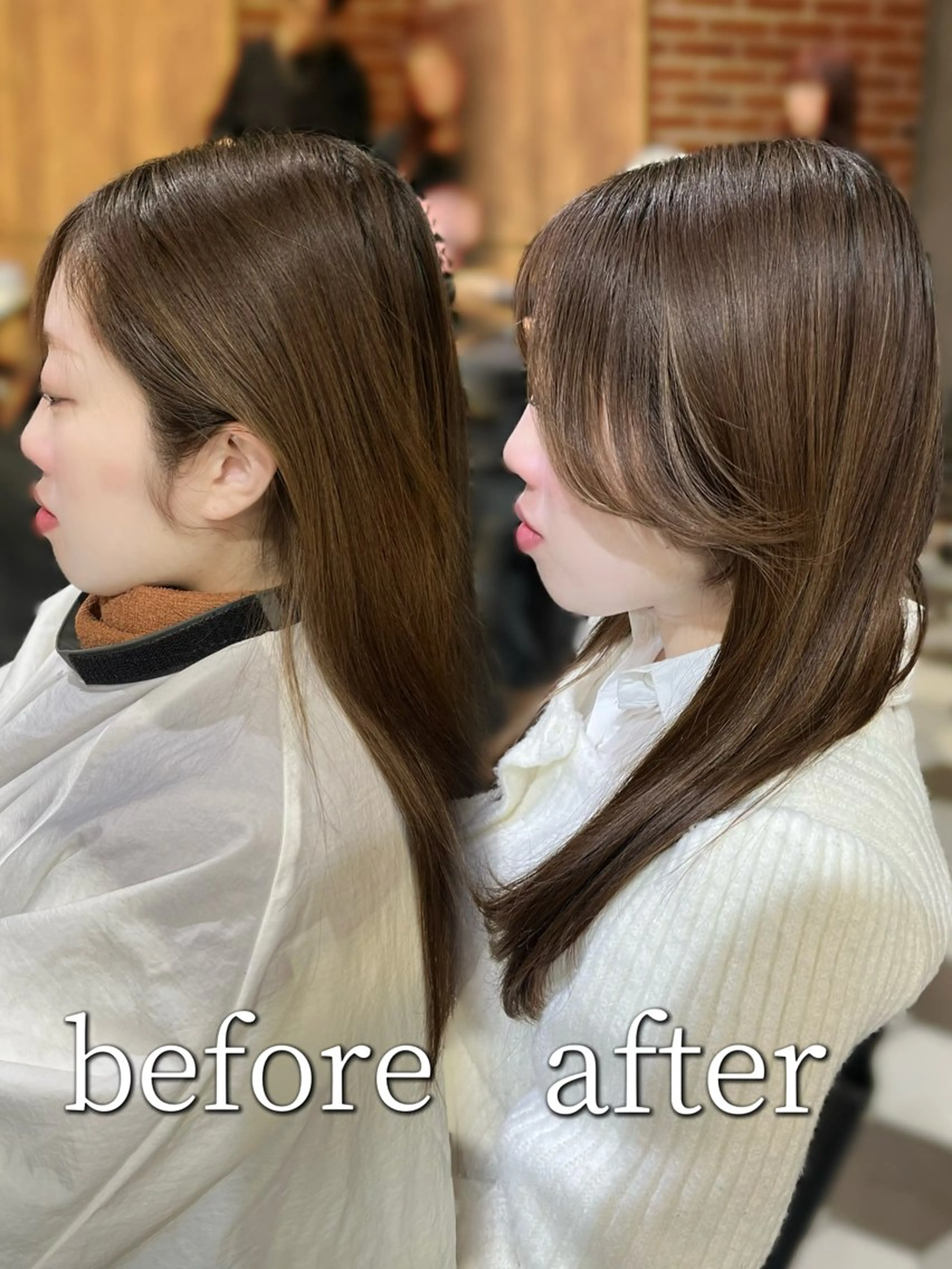 ヘアアレンジ カット ヘアカラー 似合わせ顔まわり カット💛森尾真由美のヘアスタイル