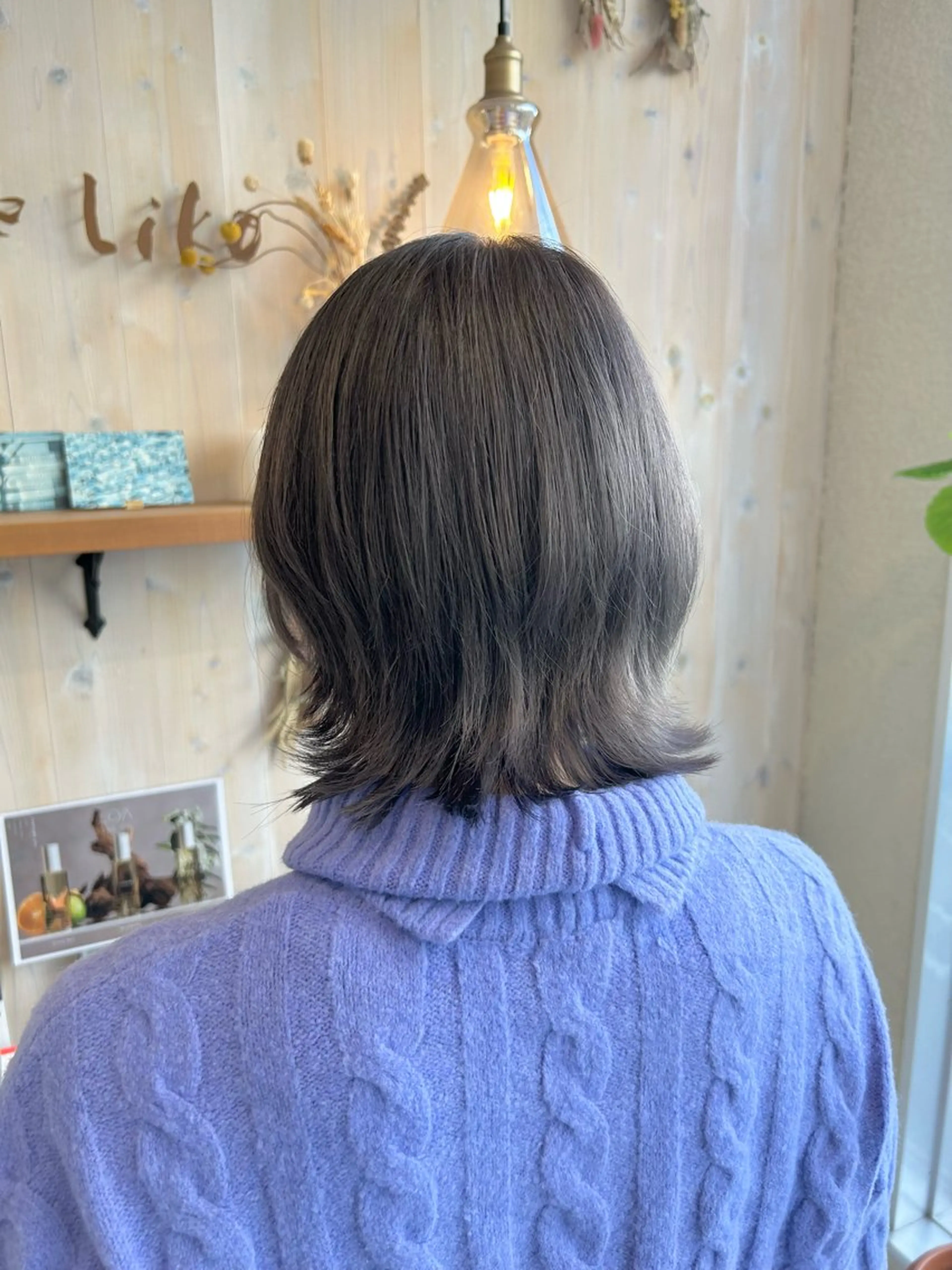 ミディアム カラー 透明感カラー グレージュ カット ヘアカラー ダブルカラー/ウルフ 上田　航平のヘアスタイル