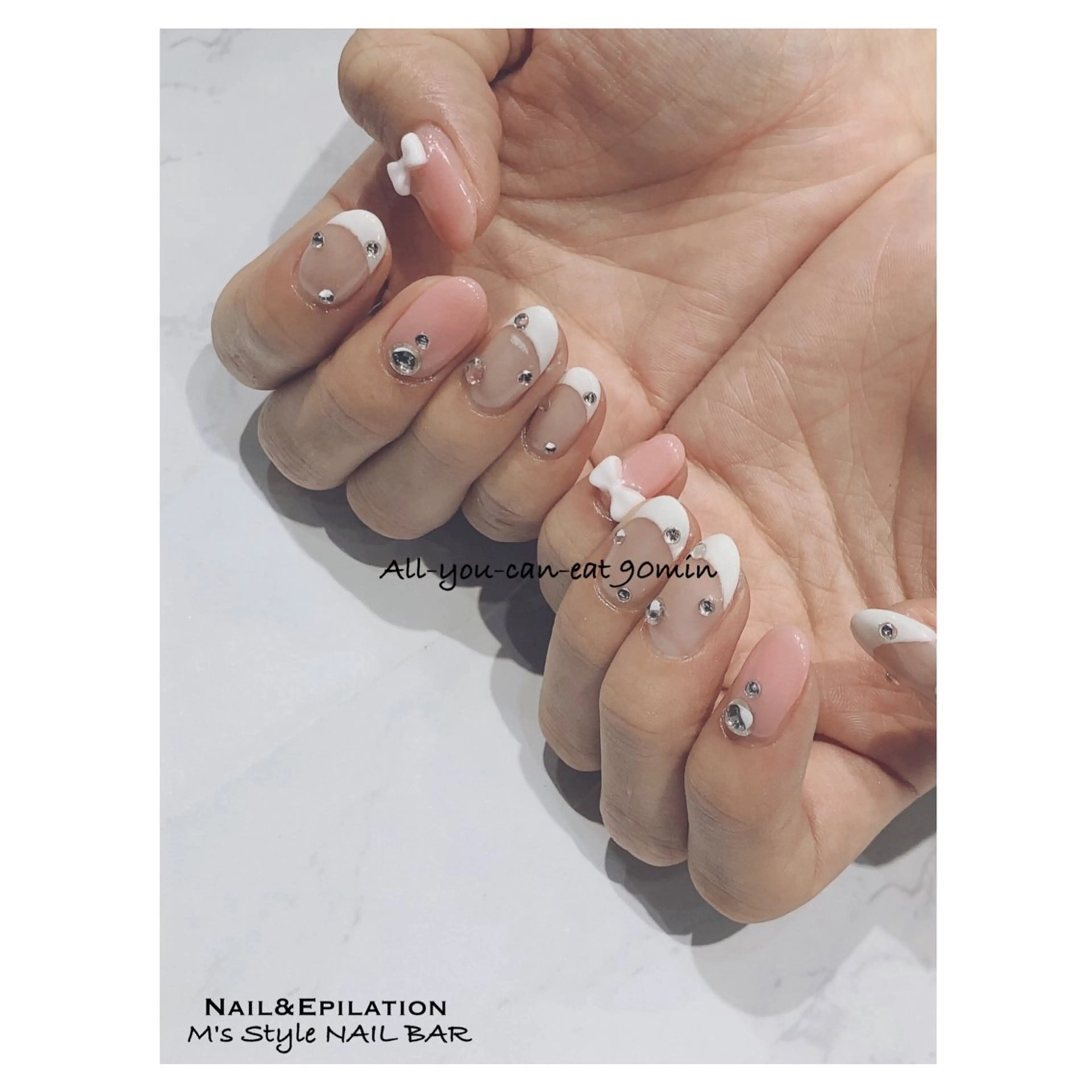 ネイル 成人式 フットネイル フレンチネイル ジェルネイル 韓国ネイル フットネイル M's Style NAIL BARのエステ・リラクイメージ