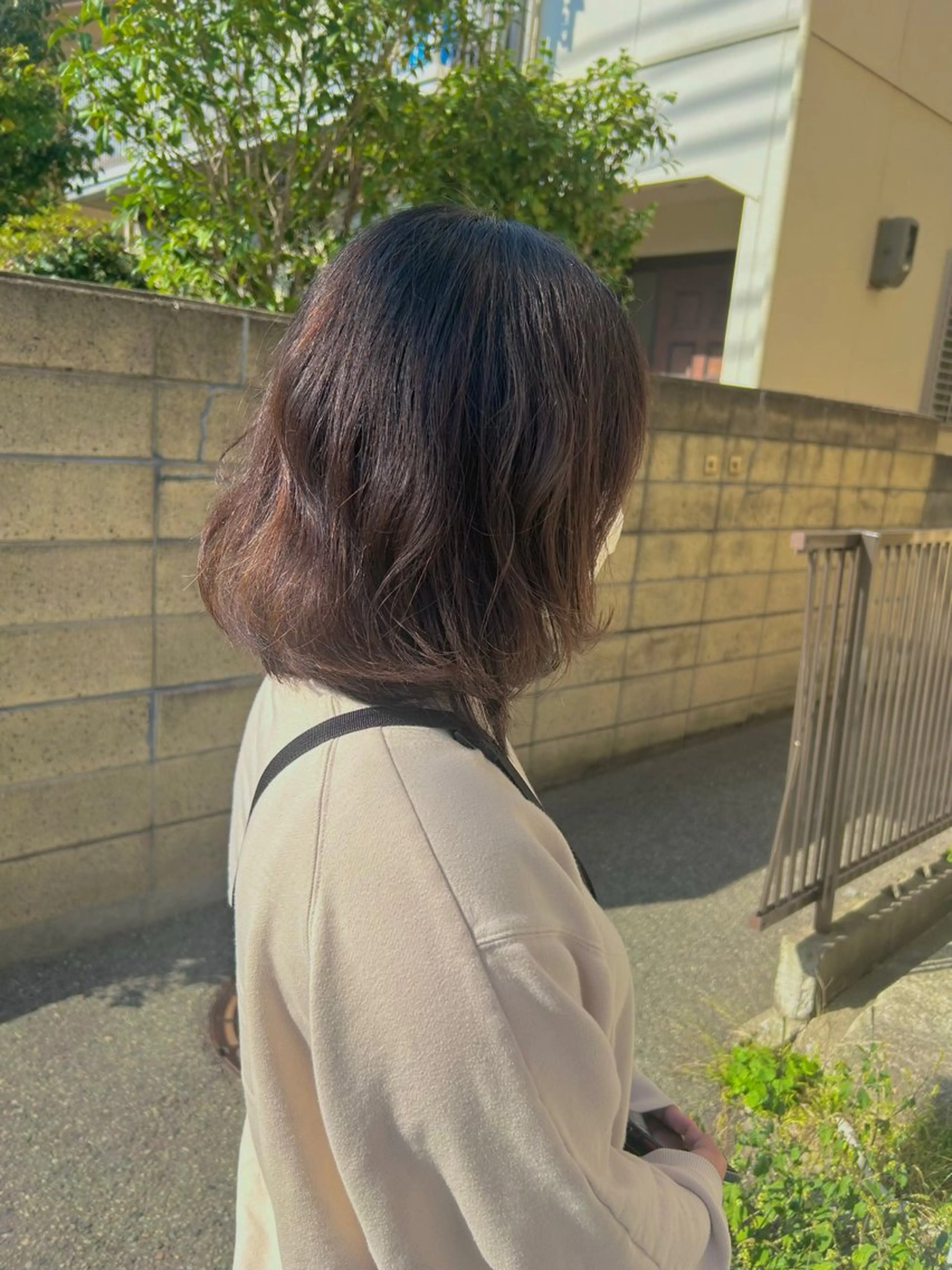 ミディアム 顔周りカット レイヤーカット 小顔カット lapa hair所属・武部 純奈のヘアスタイル