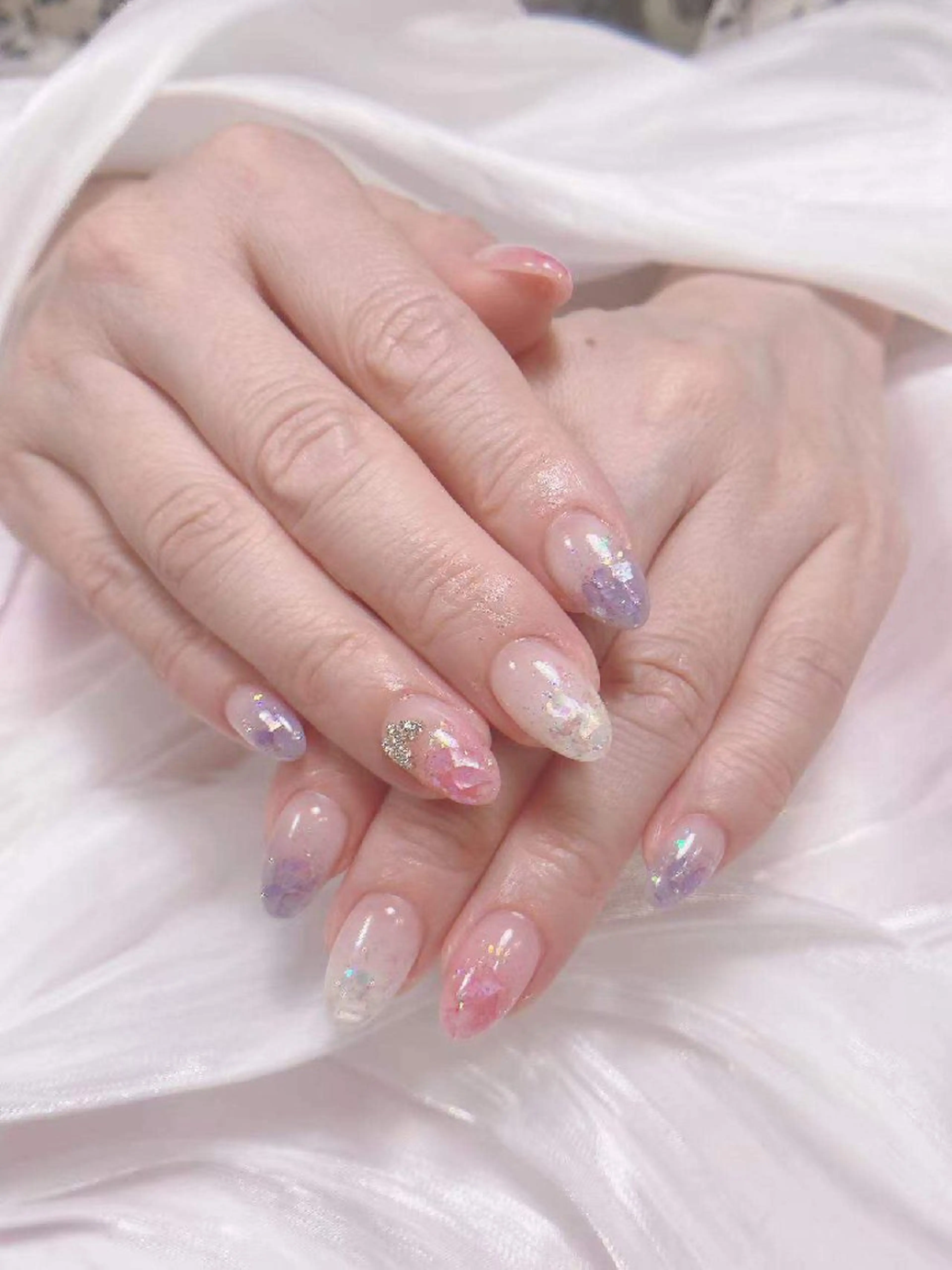 ネイル フットネイル フレンチネイル ジェルネイル ガラスフレンチ 韓国ネイル ハンドネイル ハンドケア The Nail 新大久保店のその他イメージ